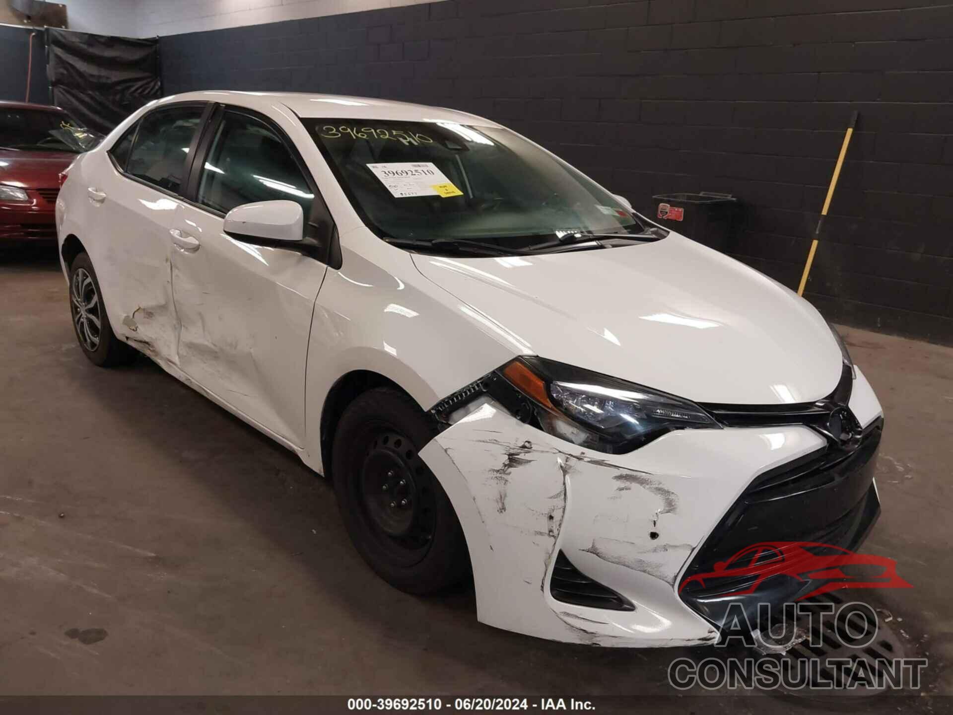 TOYOTA COROLLA 2019 - 2T1BURHE2KC167017