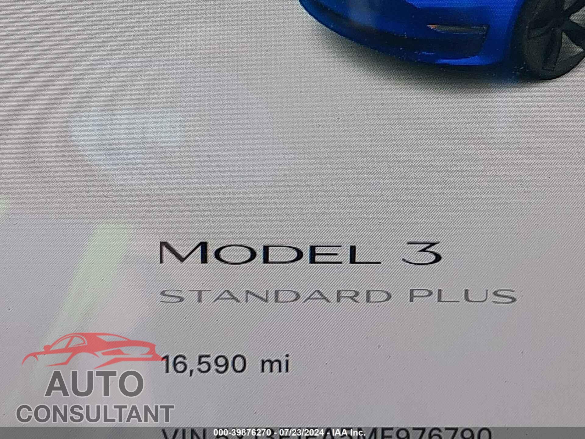 TESLA MODEL 3 2021 - 5YJ3E1EA5MF976790