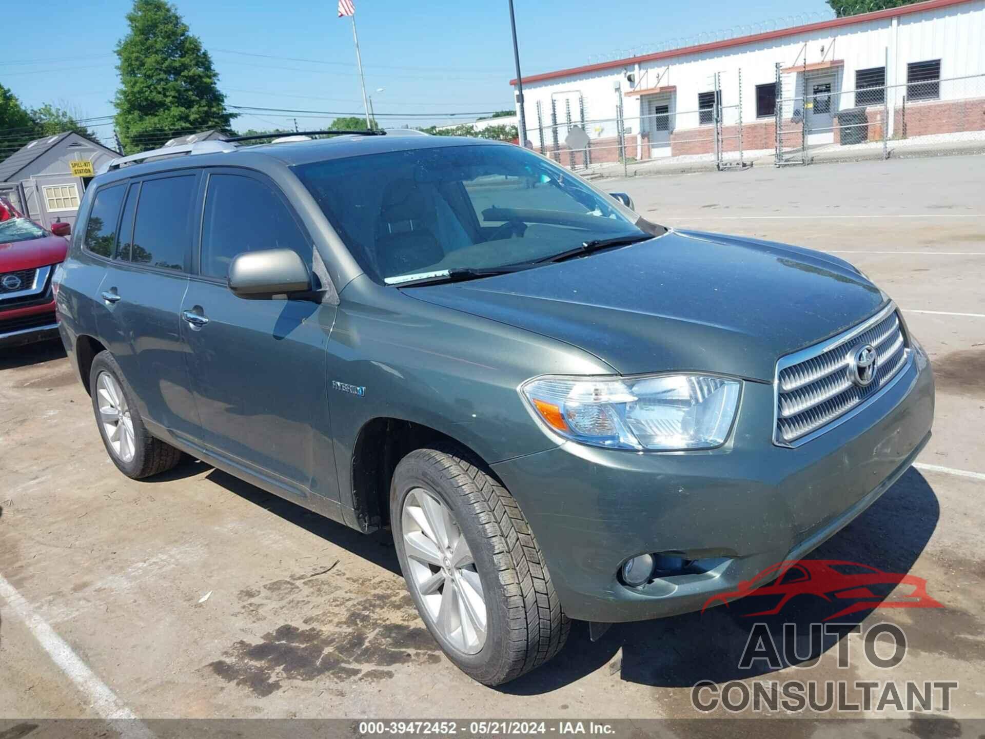 TOYOTA HIGHLANDER HYBRID 2009 - JTEEW44A692032219
