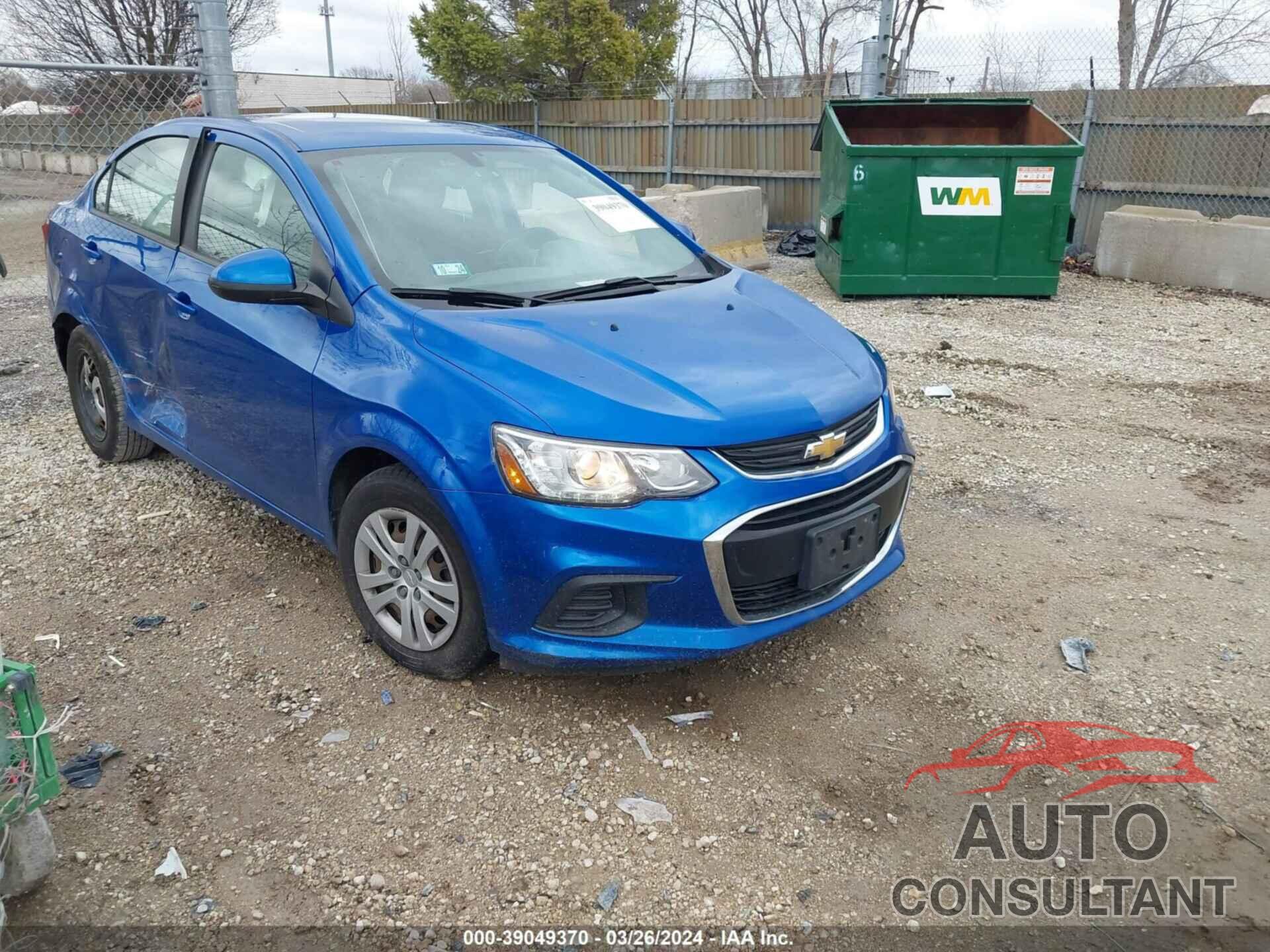 CHEVROLET SONIC 2017 - 1G1JB5SH5H4158569