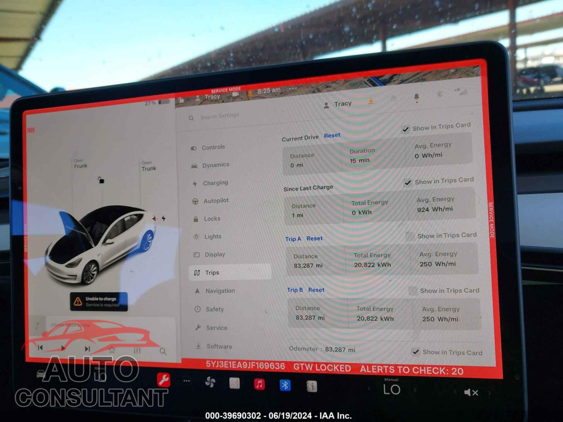 TESLA MODEL 3 2018 - 5YJ3E1EA9JF169636