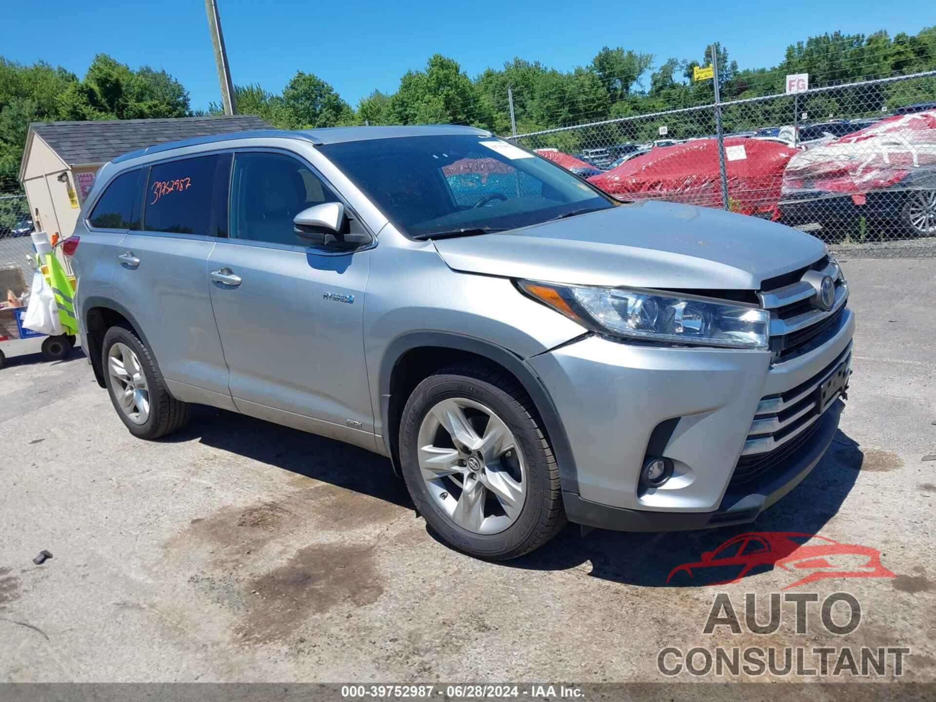 TOYOTA HIGHLANDER HYBRID 2019 - 5TDDGRFHXKS053478