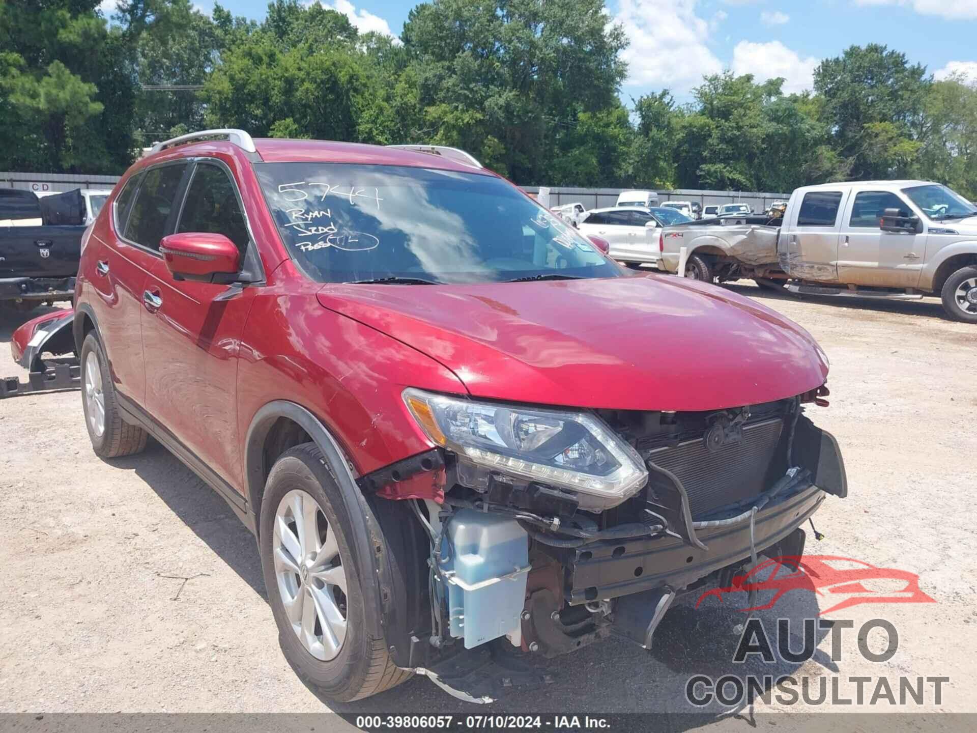 NISSAN ROGUE 2016 - KNMAT2MT4GP693460