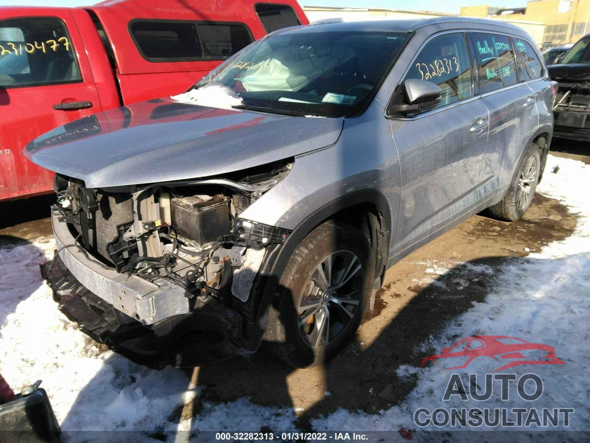 TOYOTA HIGHLANDER 2016 - 5TDJKRFH1GS335064
