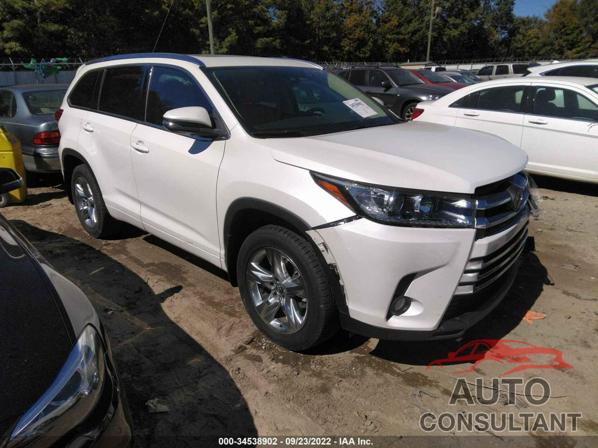 TOYOTA HIGHLANDER 2018 - 5TDDZRFHXJS867655