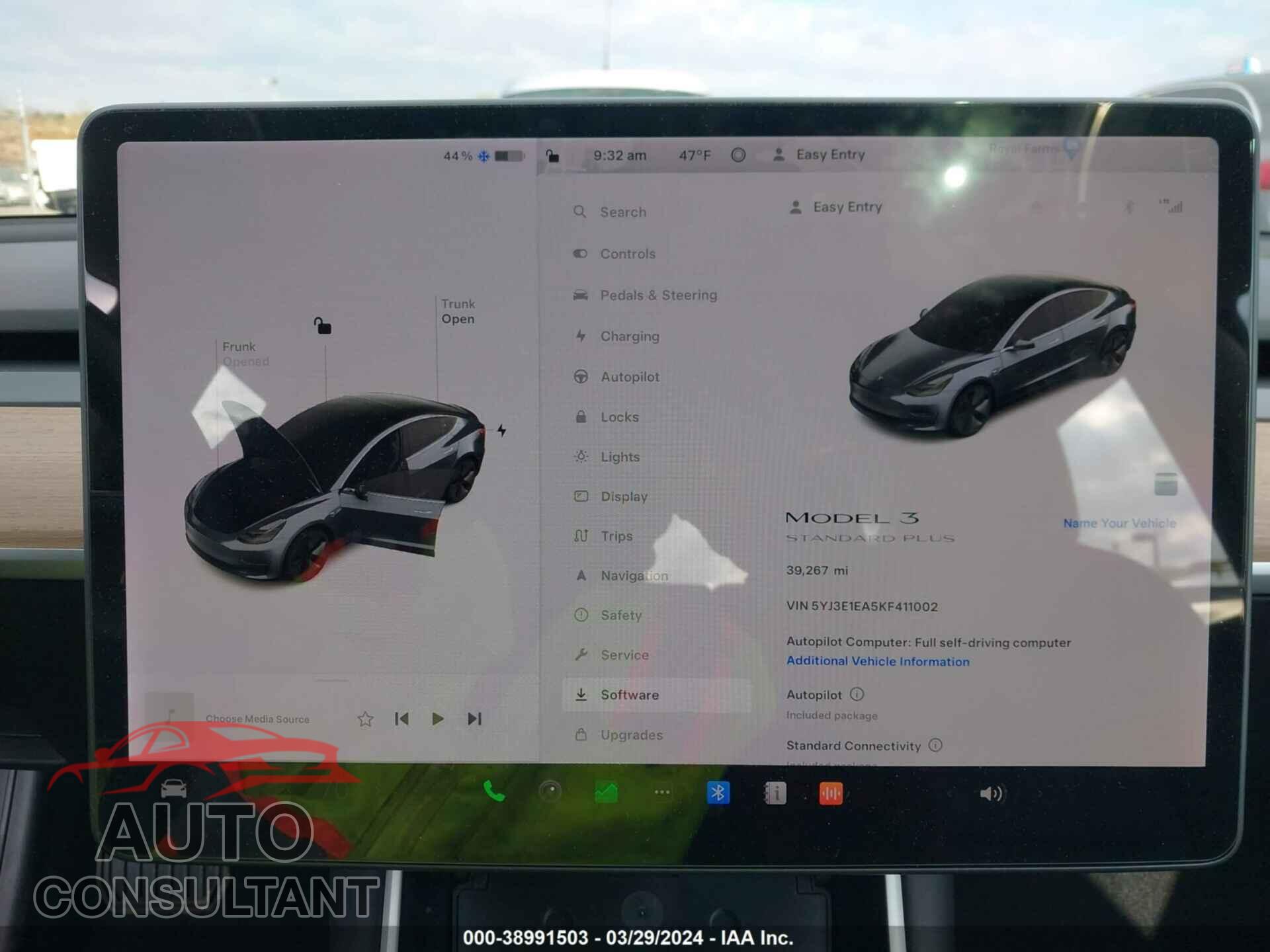 TESLA MODEL 3 2019 - 5YJ3E1EA5KF411002