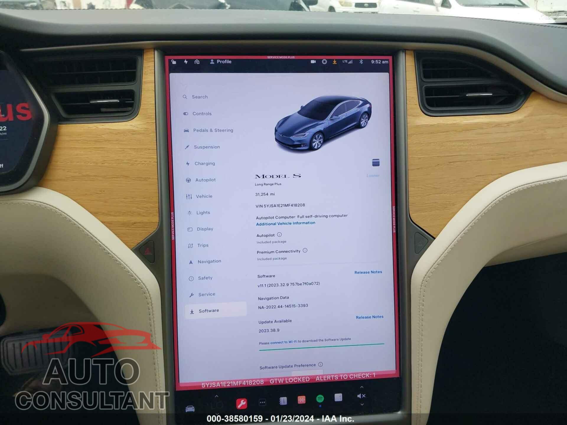 TESLA MODEL S 2021 - 5YJSA1E21MF418208