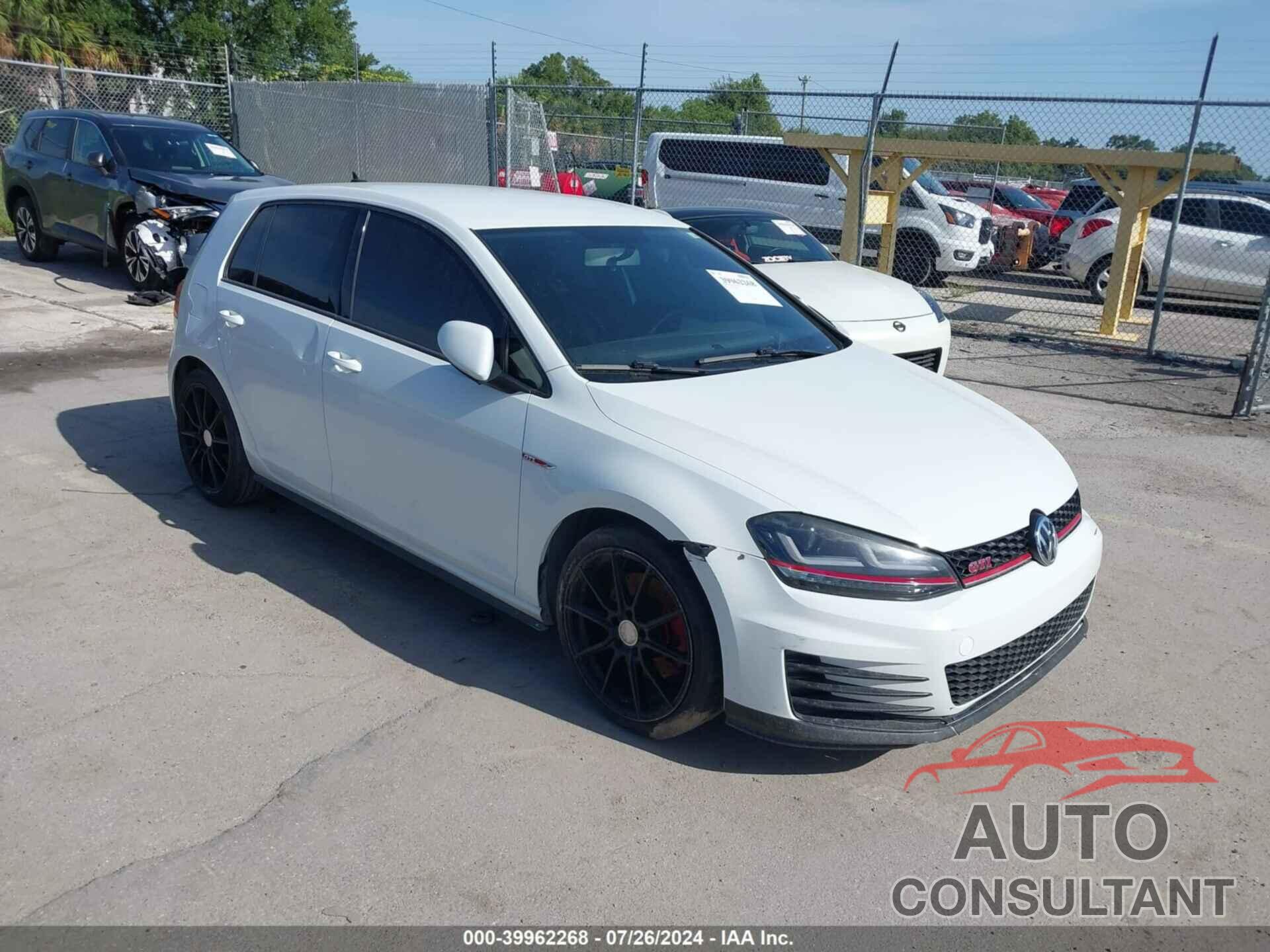 VOLKSWAGEN GOLF GTI 2017 - 3VW4T7AU2HM019111