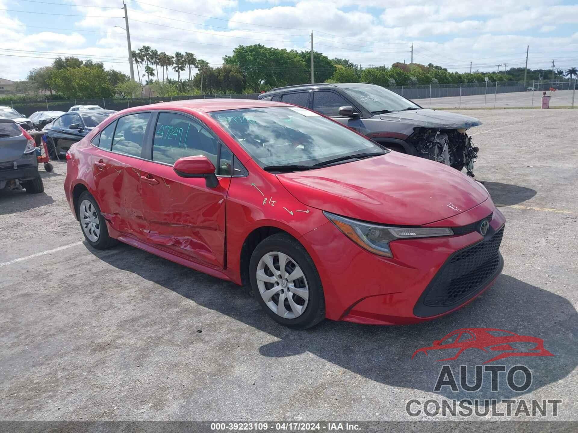 TOYOTA COROLLA 2020 - JTDEPRAE7LJ098541