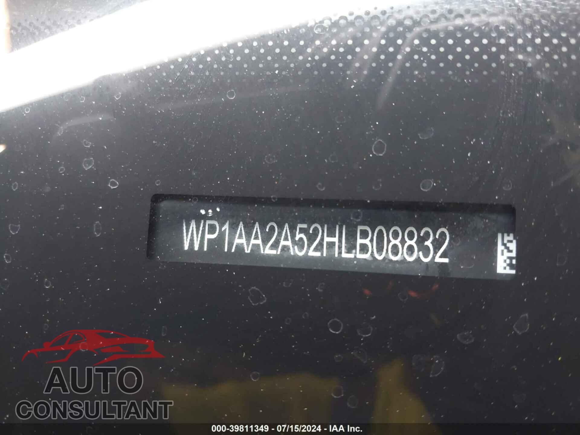 PORSCHE MACAN 2017 - WP1AA2A52HLB08832
