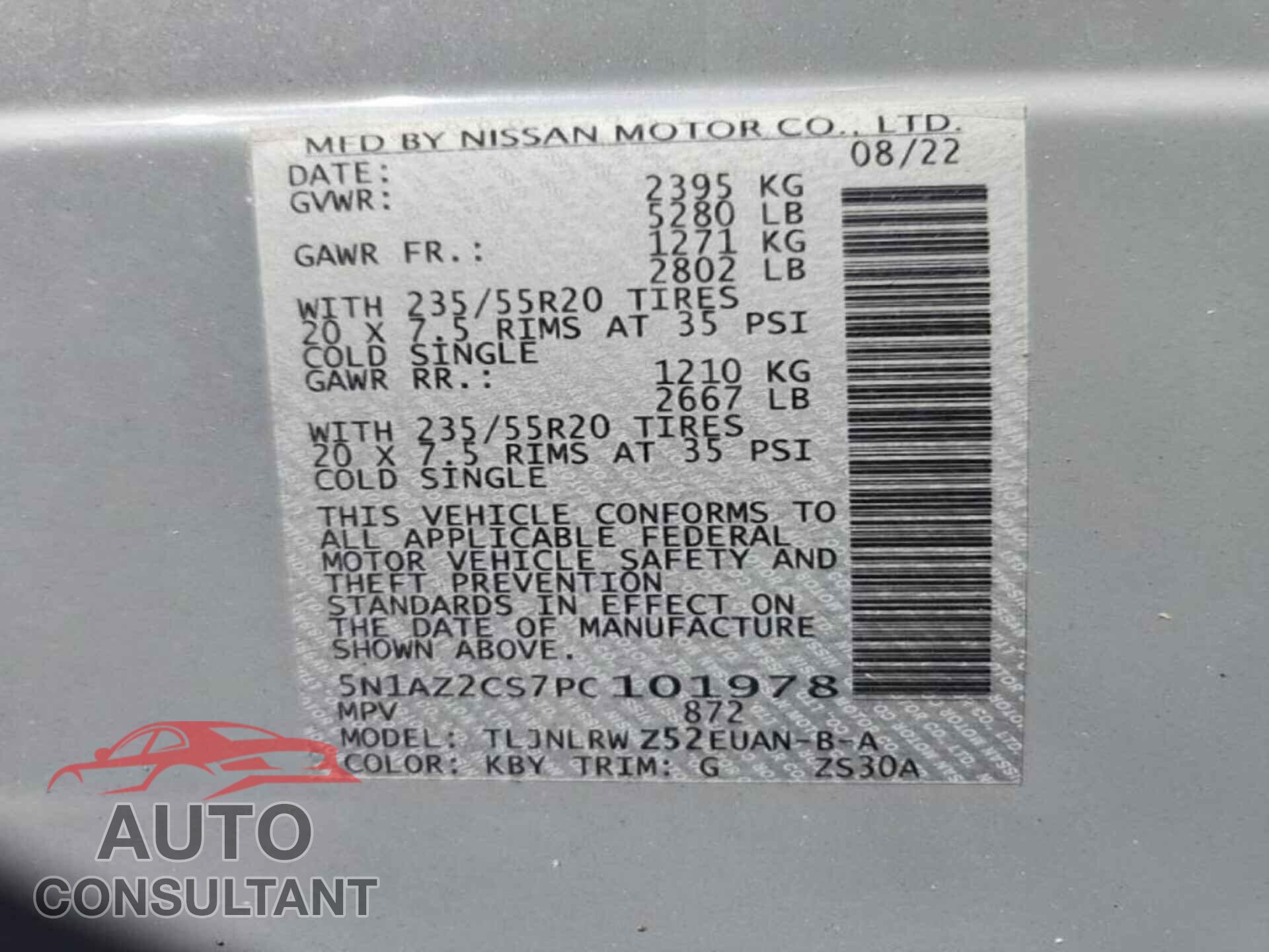 NISSAN MURANO 2023 - 5N1AZ2CS7PC101978