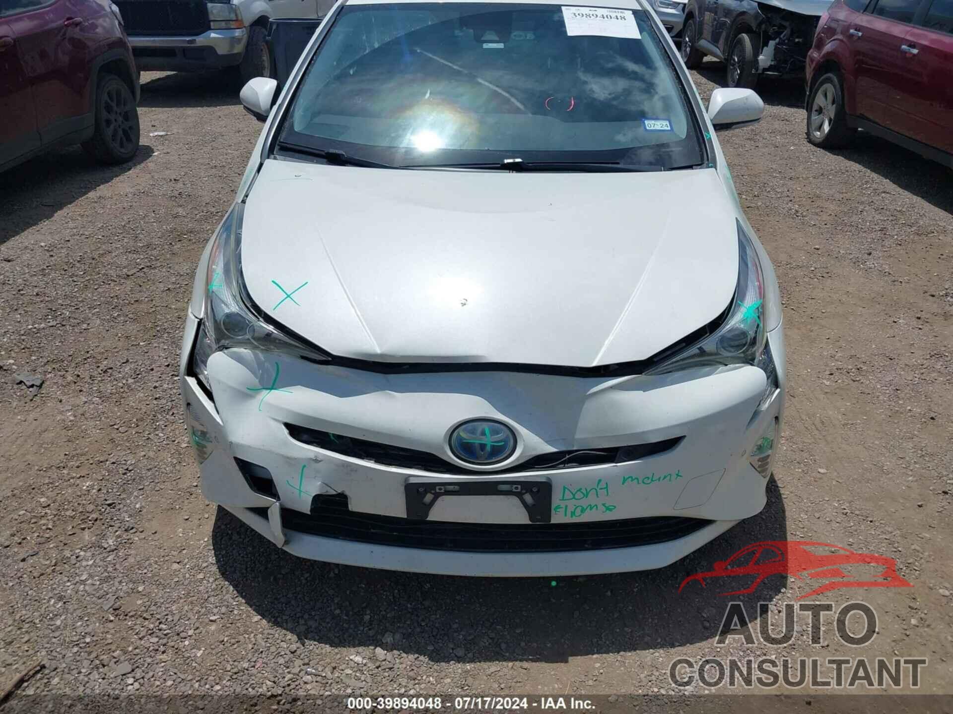 TOYOTA PRIUS 2017 - JTDKARFU7H3537124