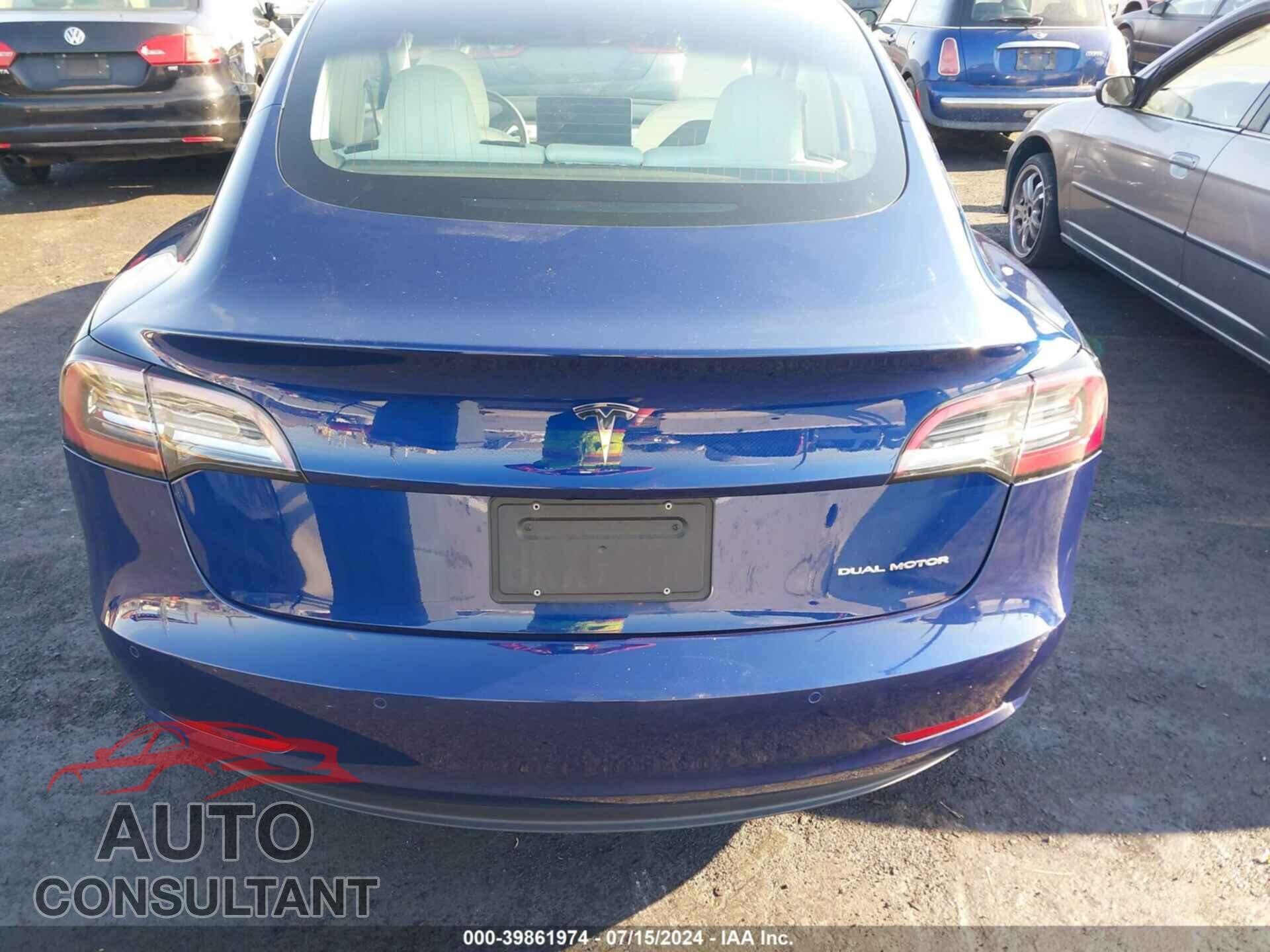 TESLA MODEL 3 2019 - 5YJ3E1EB6KF391075