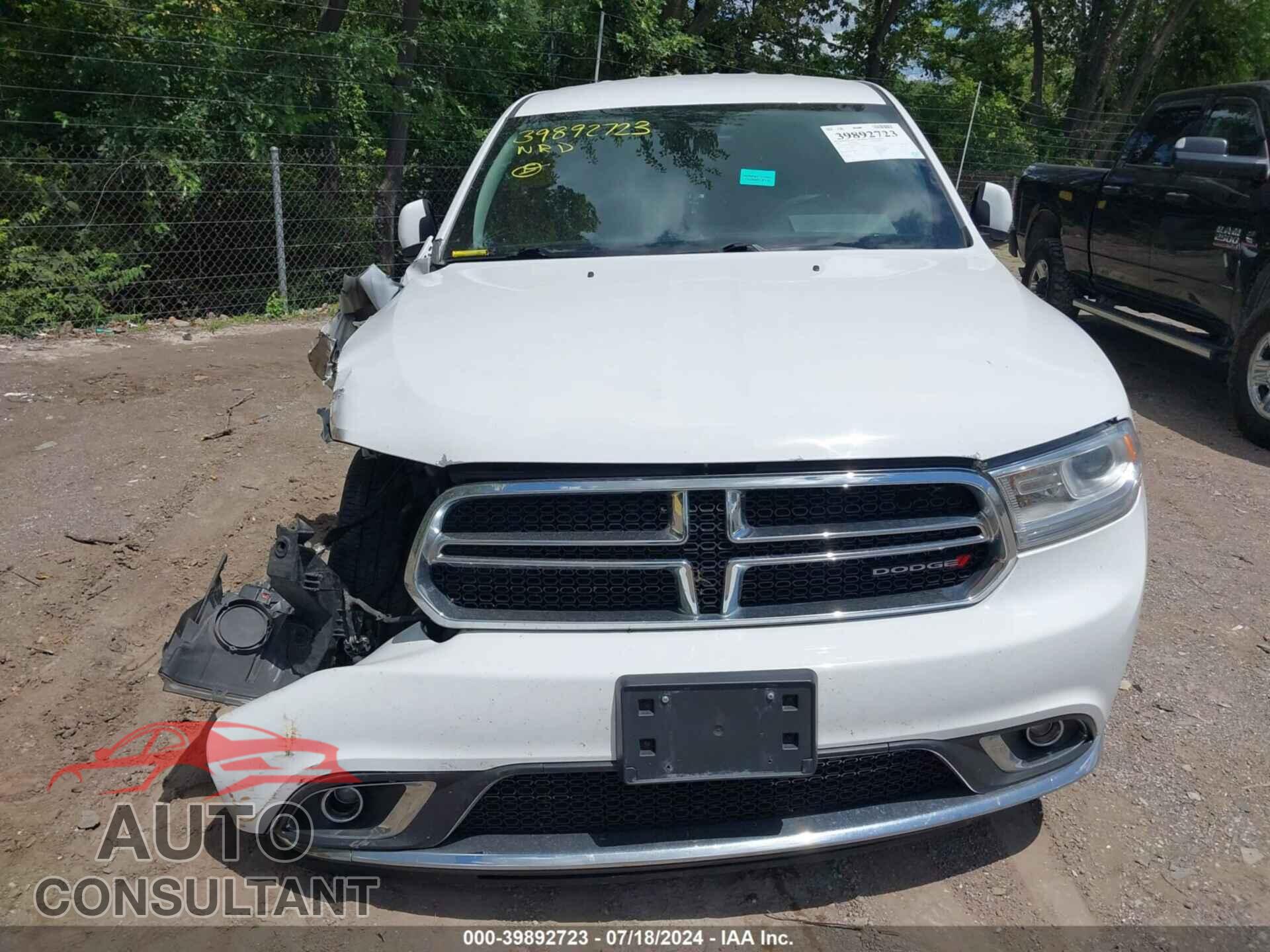 DODGE DURANGO 2017 - 1C4RDHAG9HC925988