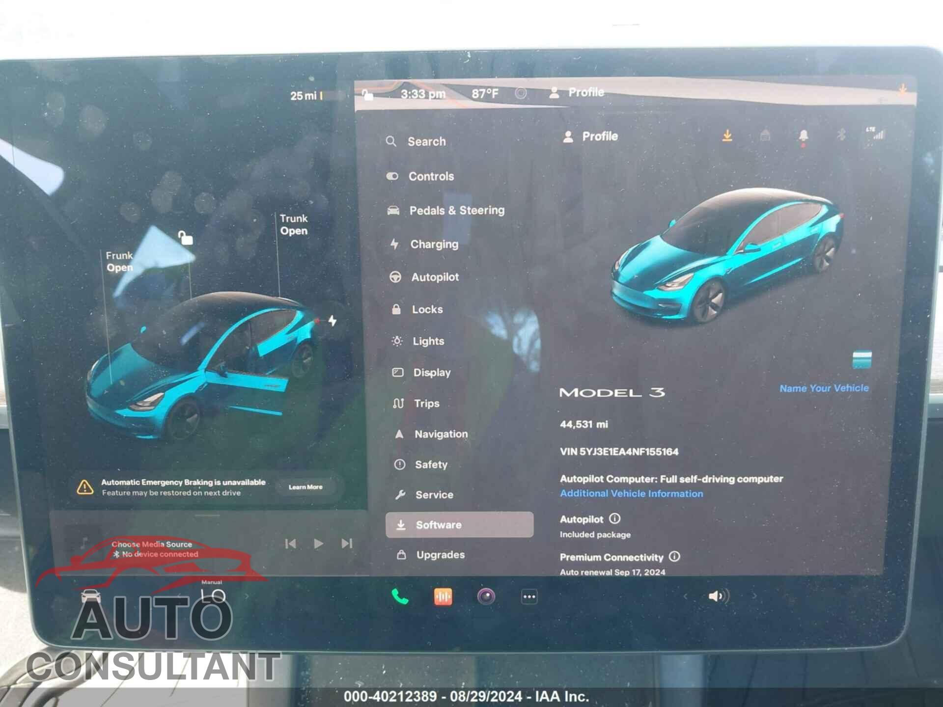 TESLA MODEL 3 2022 - 5YJ3E1EA4NF155164