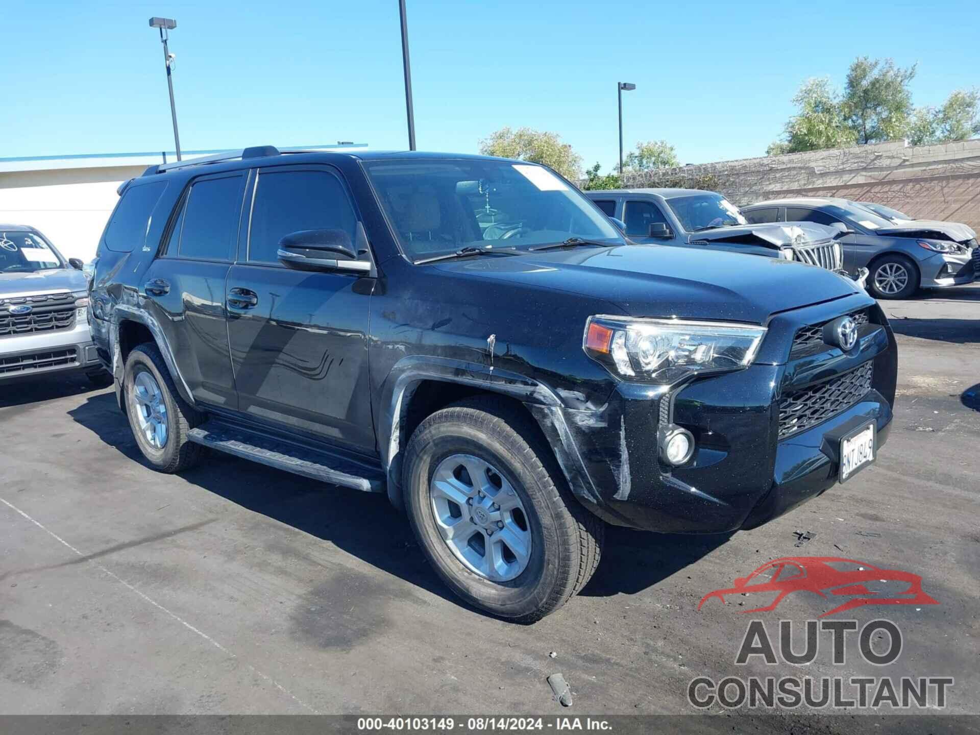 TOYOTA 4RUNNER 2019 - JTEZU5JR0K5207799