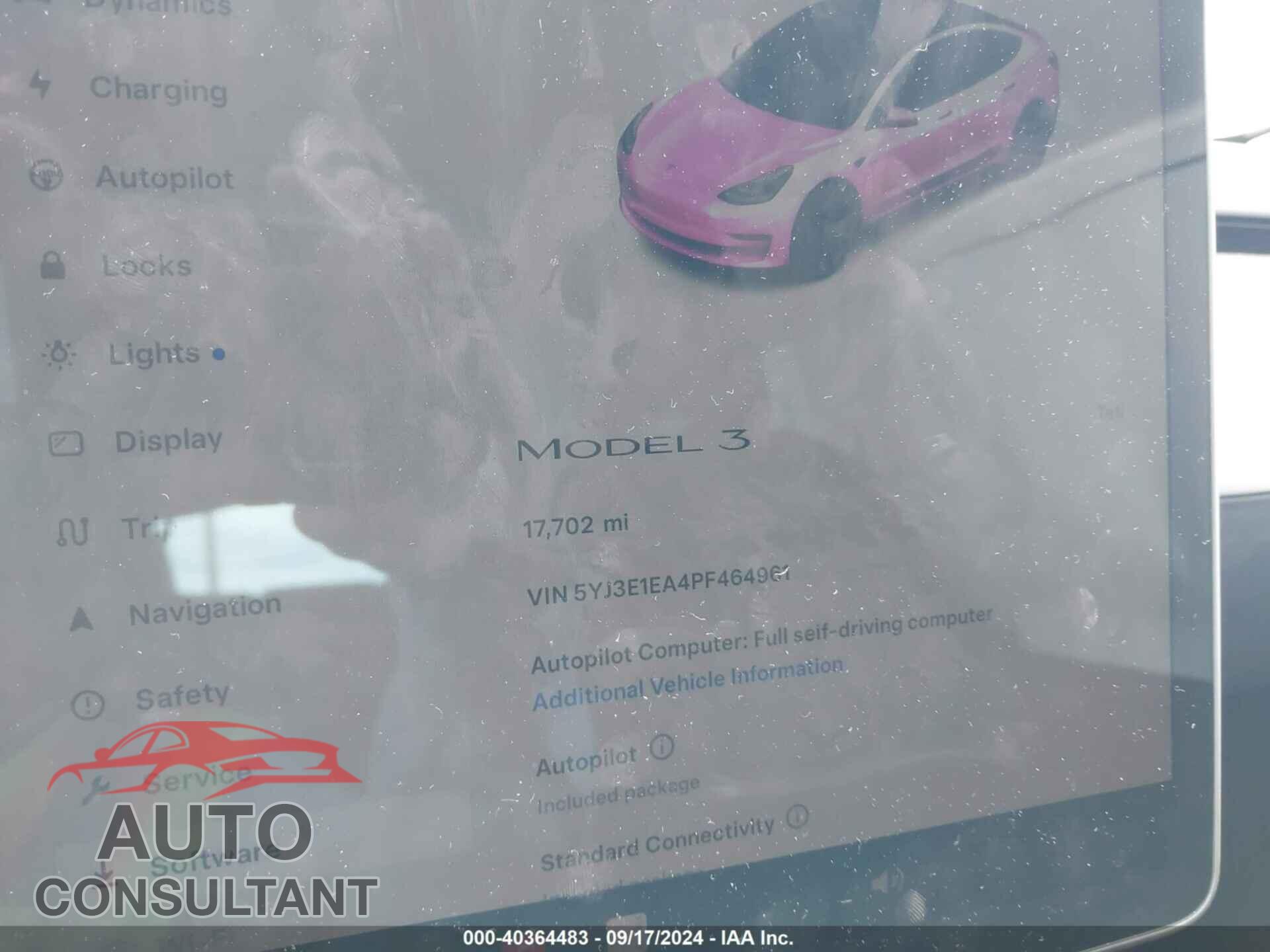 TESLA MODEL 3 2023 - 5YJ3E1EA4PF464961
