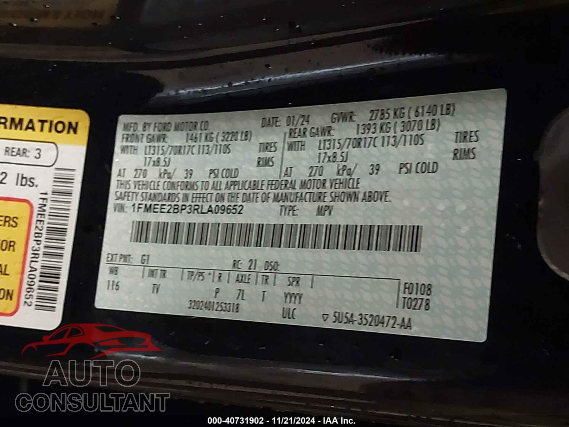 FORD BRONCO 2024 - 1FMEE2BP3RLA09652