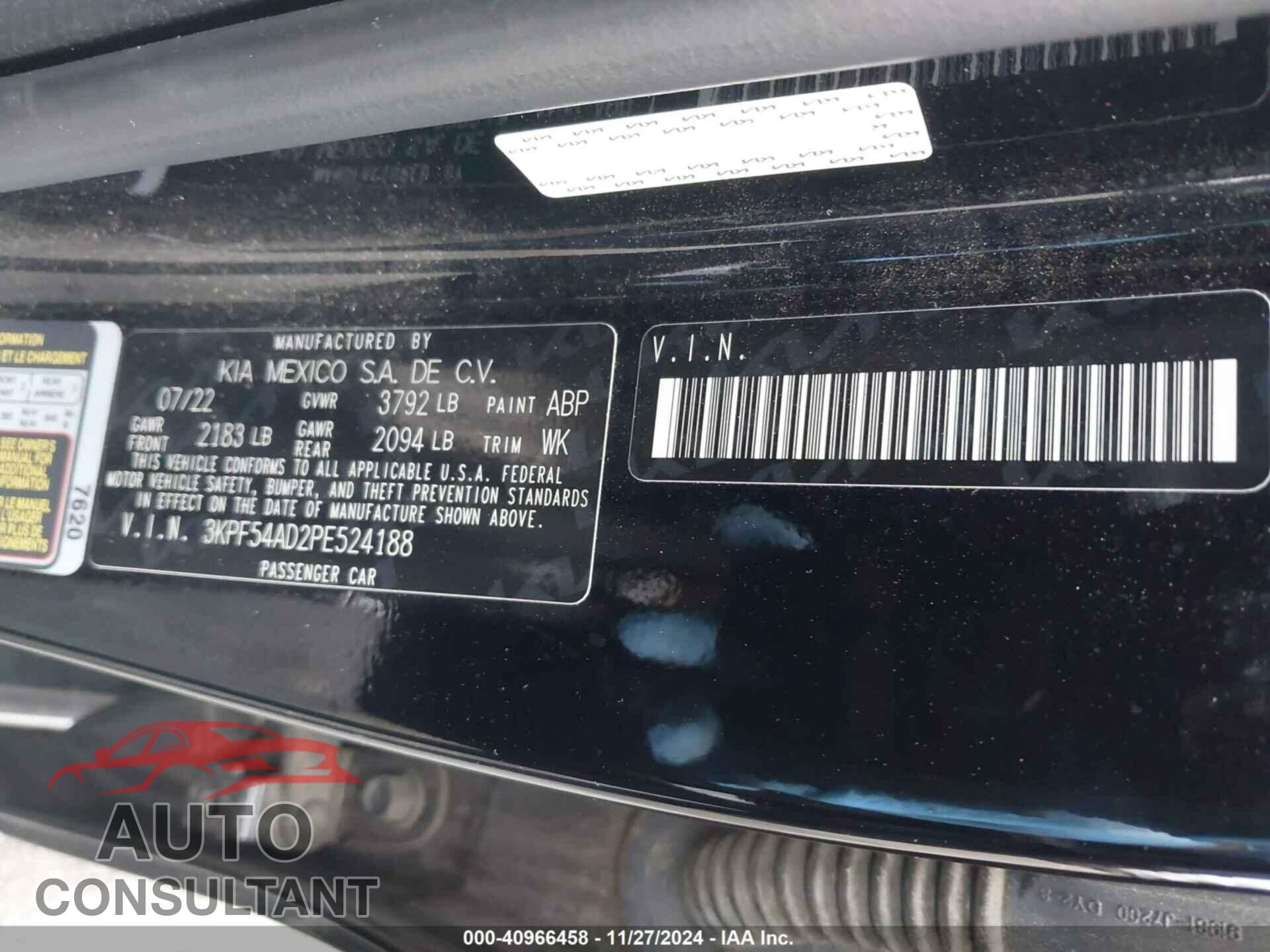 KIA FORTE 2023 - 3KPF54AD2PE524188
