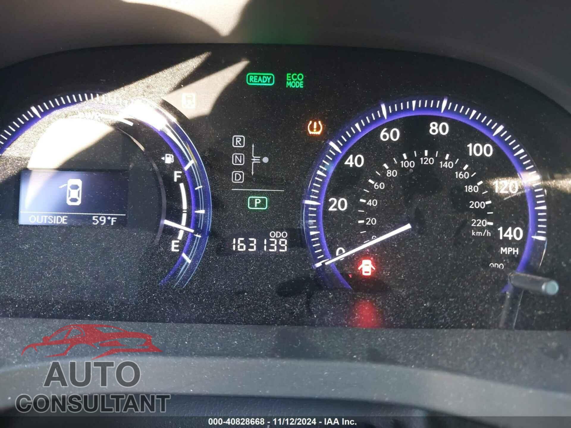 LEXUS HS 250H 2011 - JTHBB1BA1B2045596