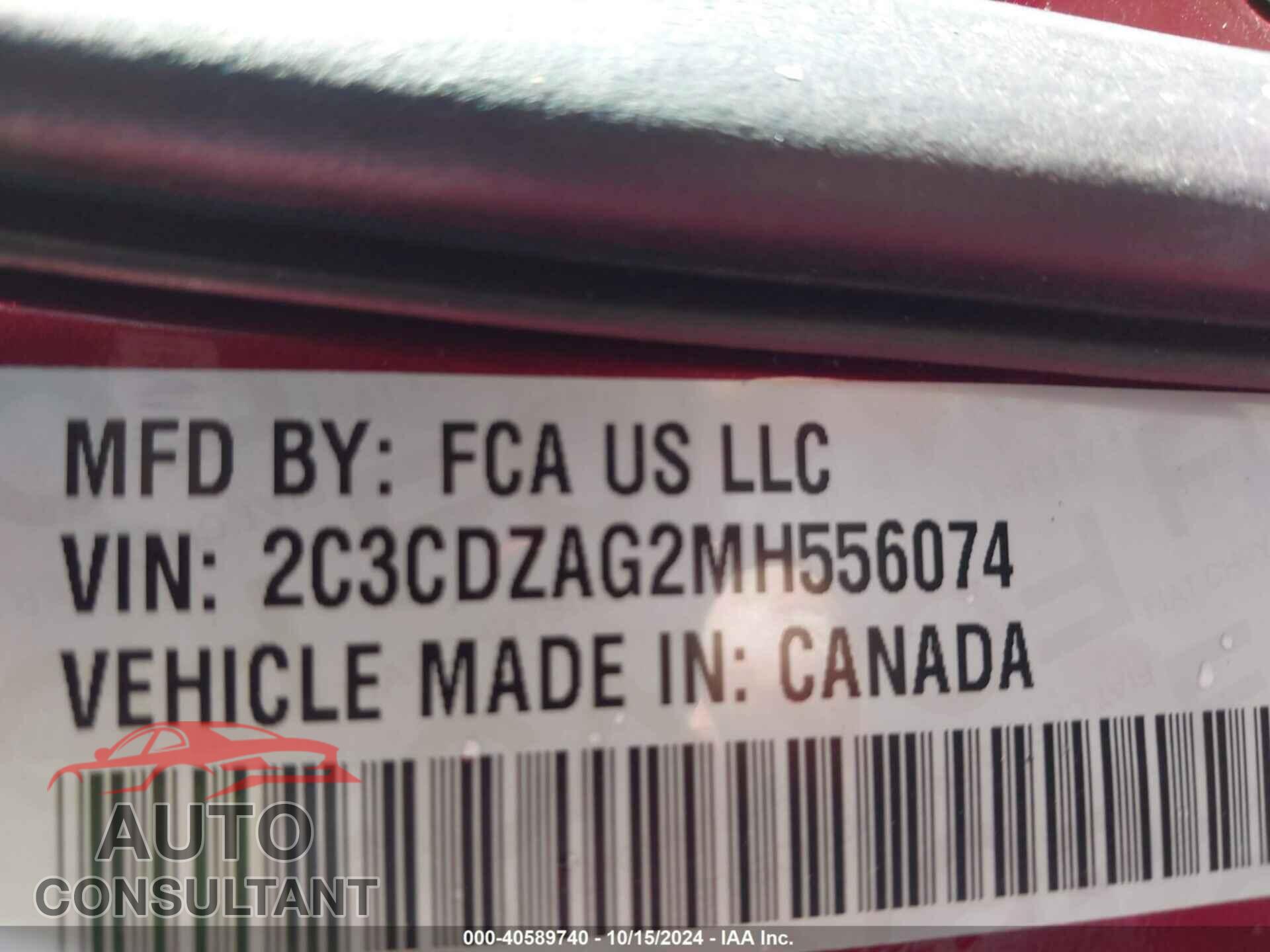 DODGE CHALLENGER 2021 - 2C3CDZAG2MH556074