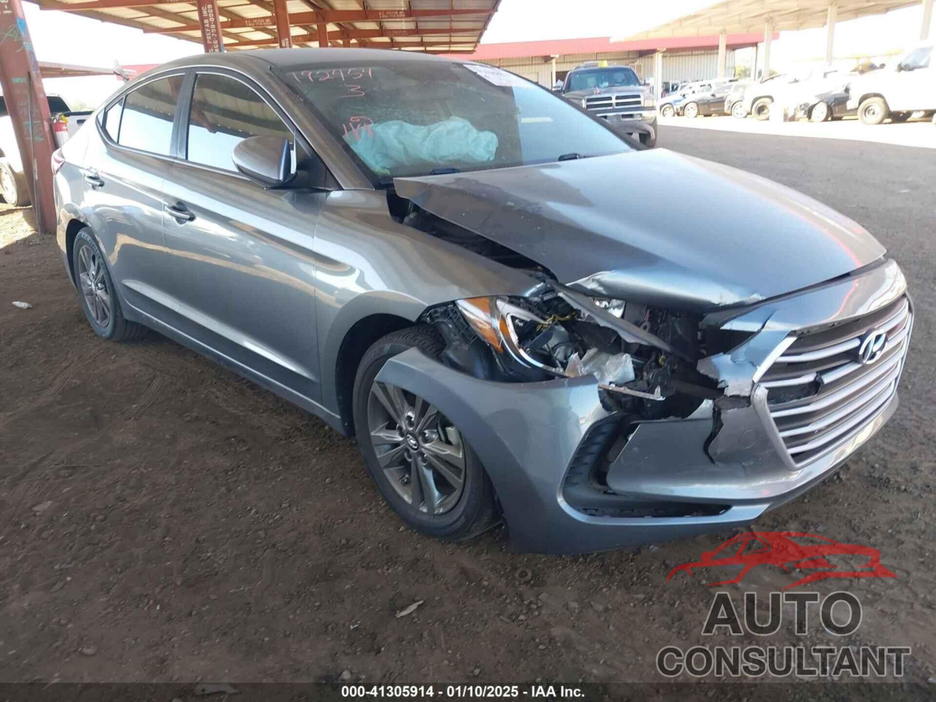 HYUNDAI ELANTRA 2017 - KMHD84LF7HU192454