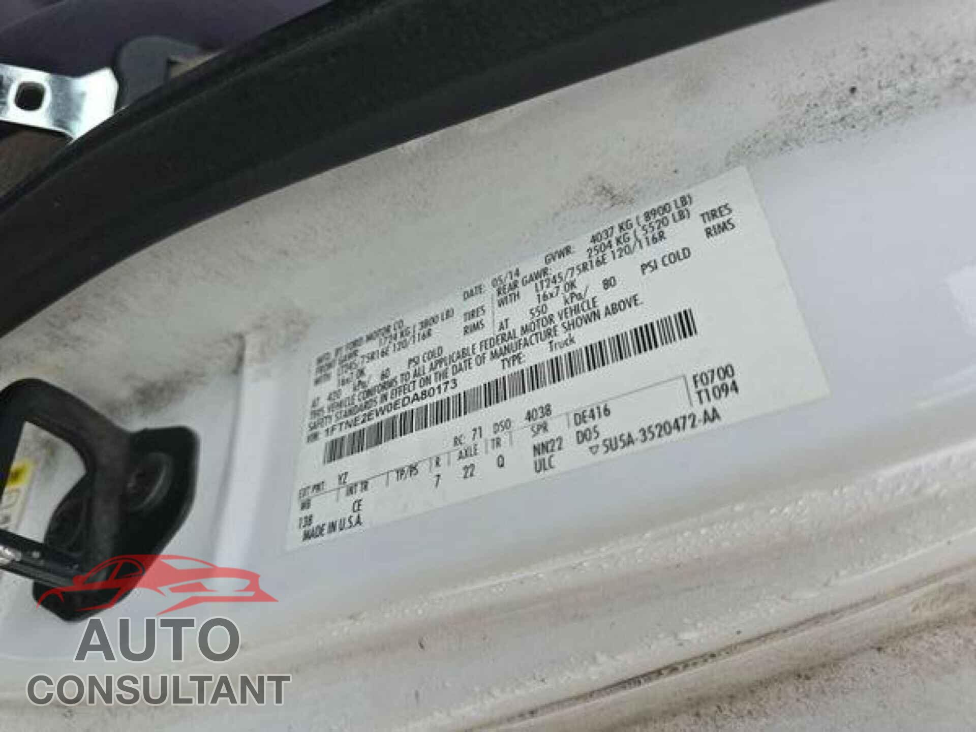 FORD ECONOLINE 2014 - 1FTNE2EW0EDA80173