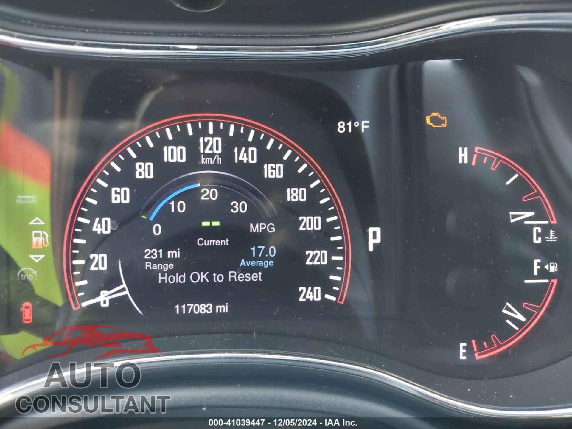 DODGE DURANGO 2015 - 1C4RDJAG2FC223421