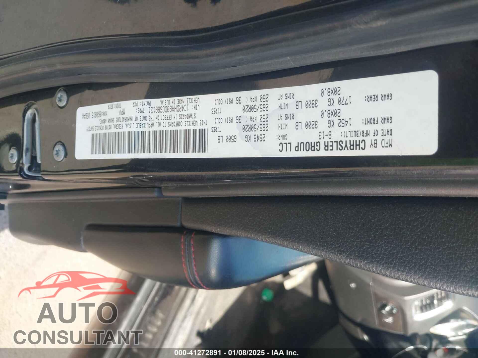 DODGE DURANGO 2013 - 1C4RDHAG9DC686131
