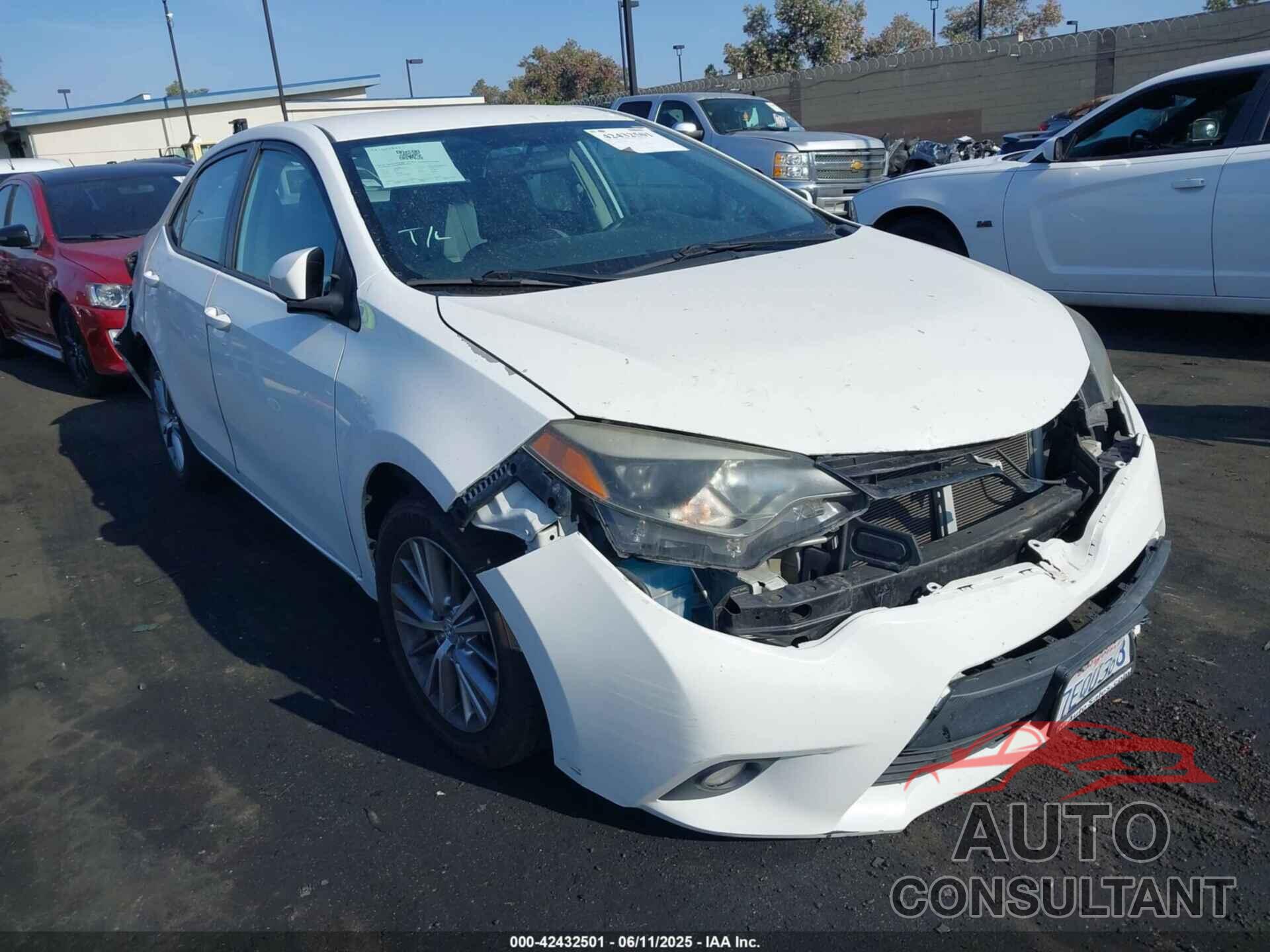 TOYOTA COROLLA 2014 - 5YFBURHE8EP105528