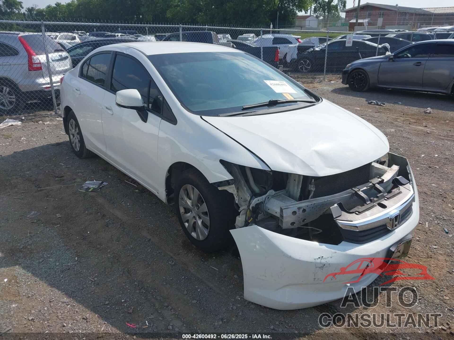 HONDA CIVIC 2012 - 2HGFB2F5XCH501403
