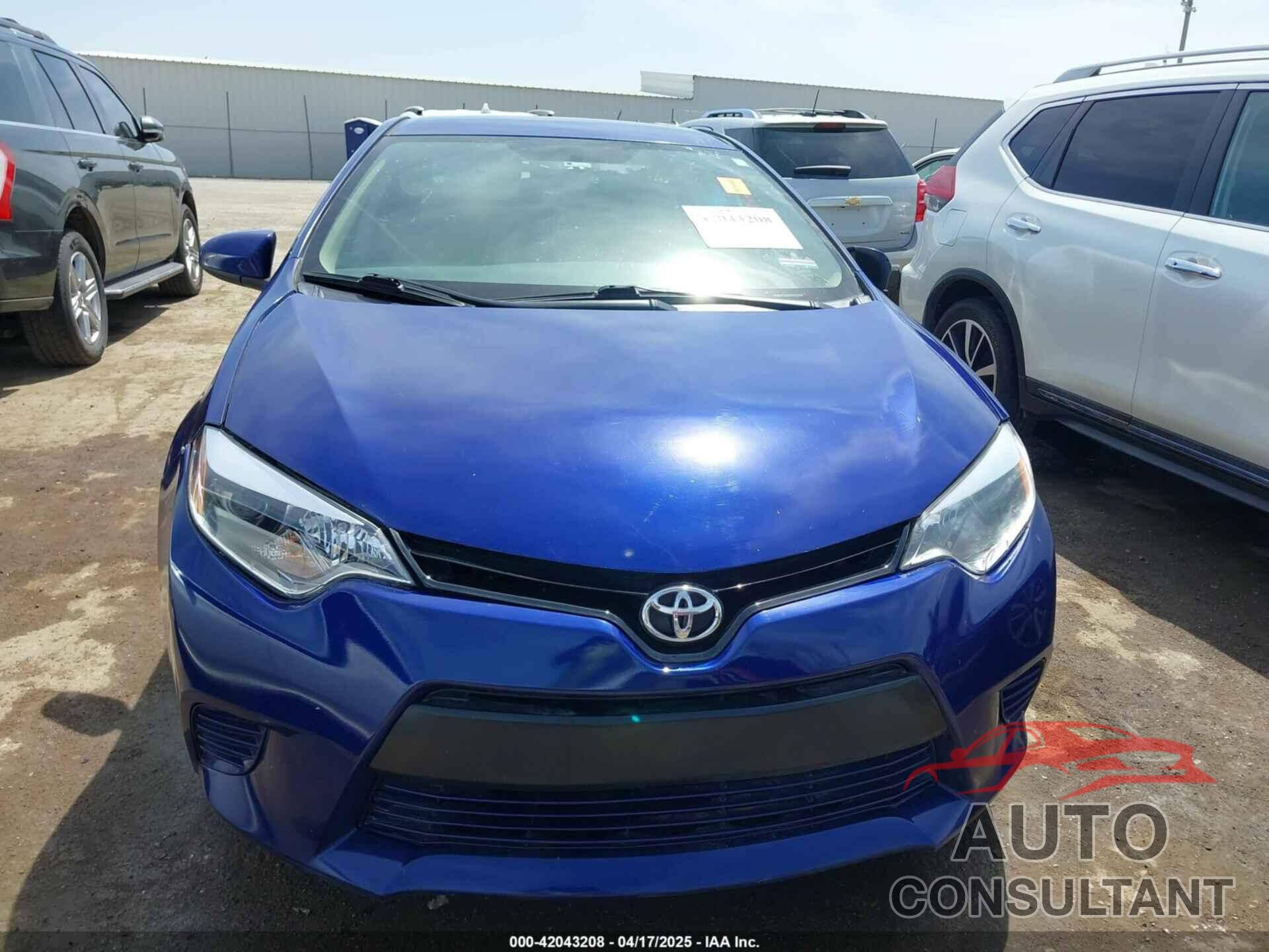 TOYOTA COROLLA 2016 - 5YFBURHE3GP381229