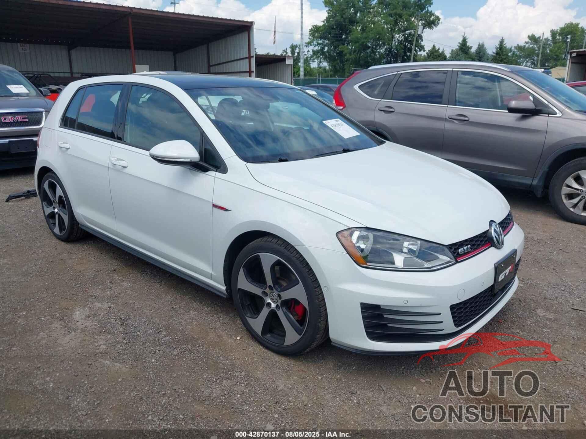 VOLKSWAGEN GOLF GTI 2016 - 3VW4T7AU3GM009167