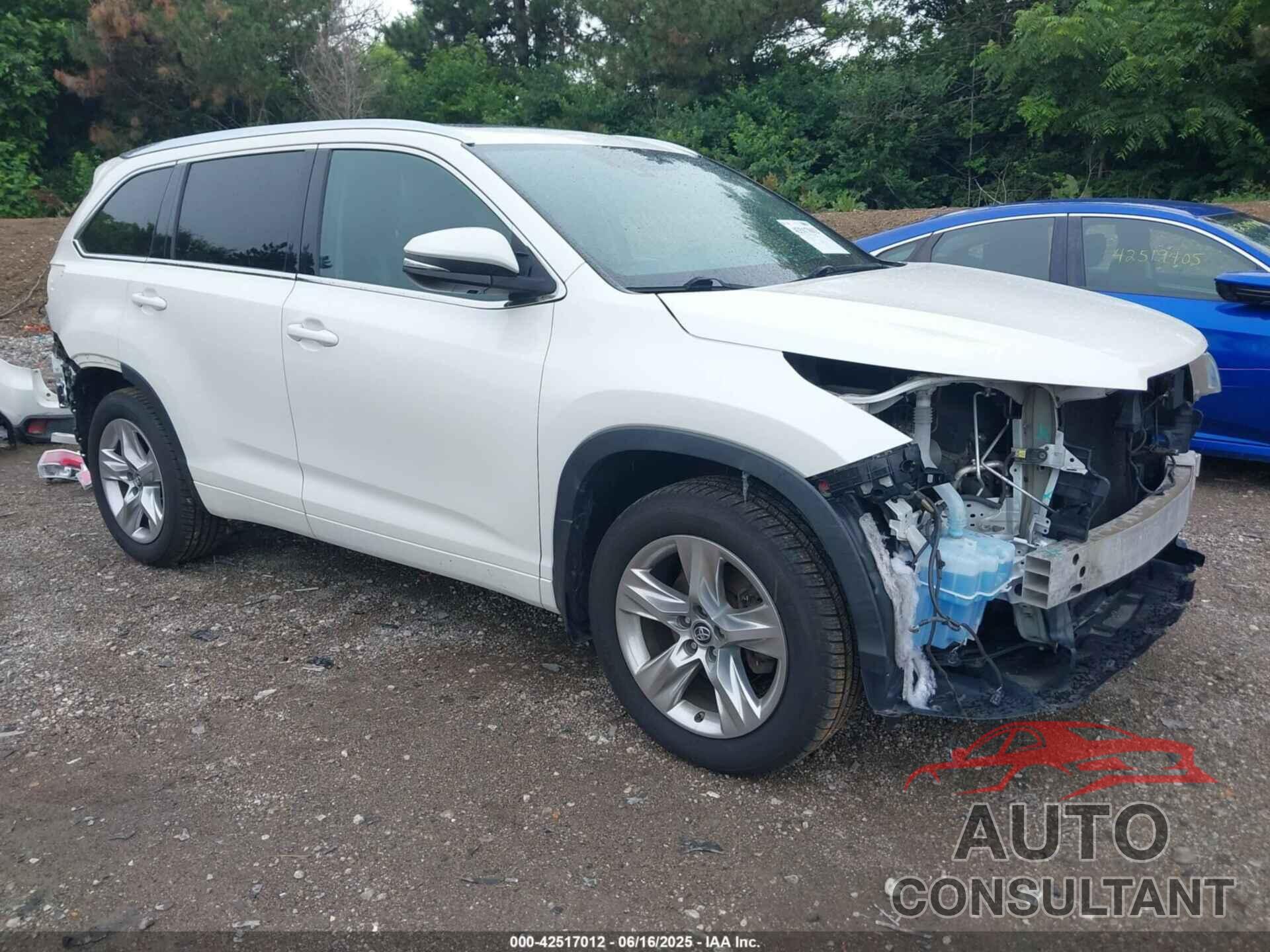 TOYOTA HIGHLANDER 2016 - 5TDDKRFHXGS296455