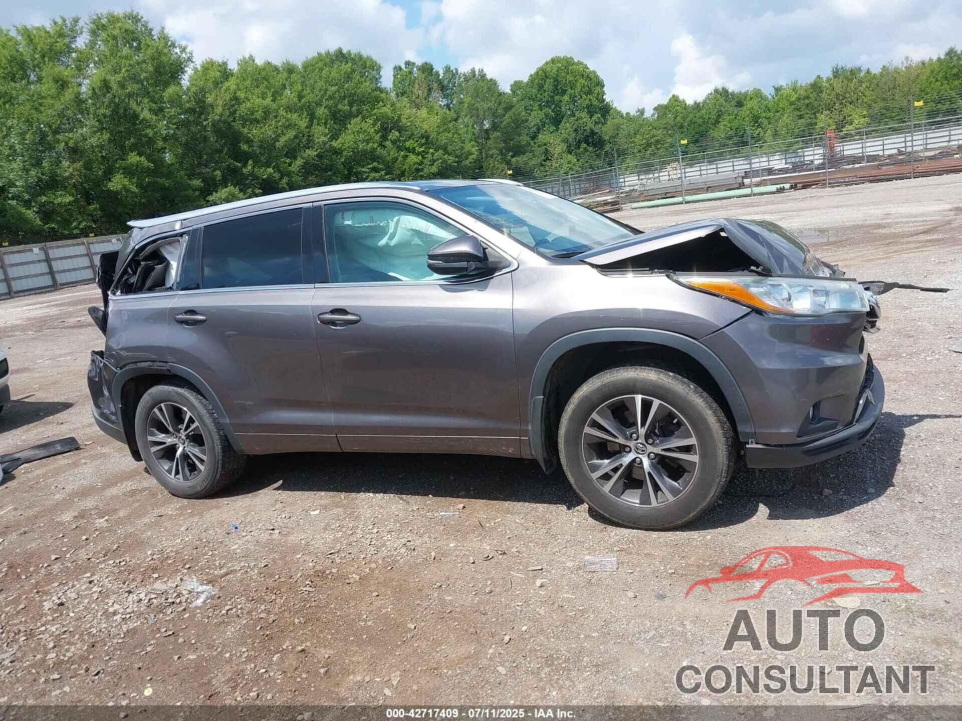 TOYOTA HIGHLANDER 2016 - 5TDKKRFH0GS140982
