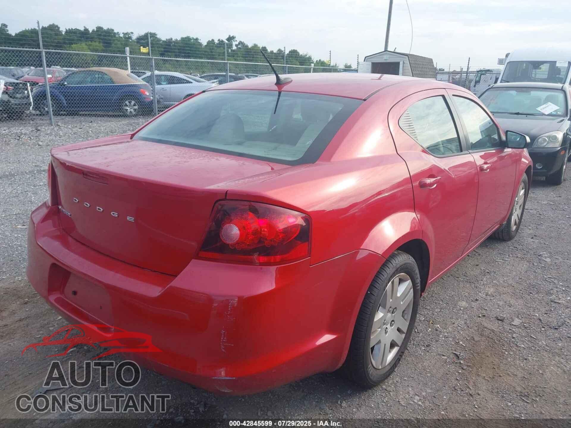 DODGE AVENGER 2013 - 1C3CDZAB4DN581554
