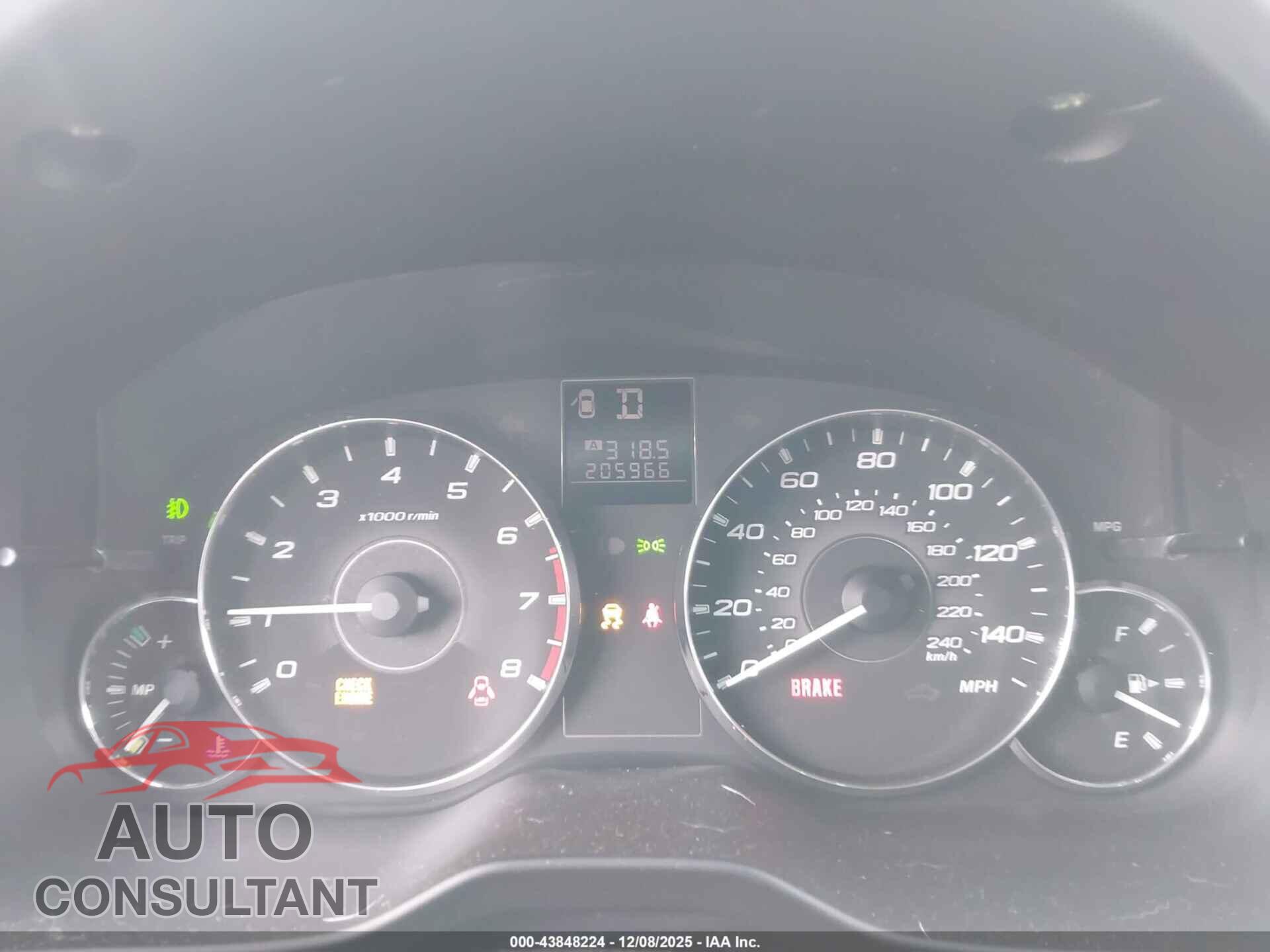 SUBARU OUTBACK 2011 - 4S4BRBGC8B3326829