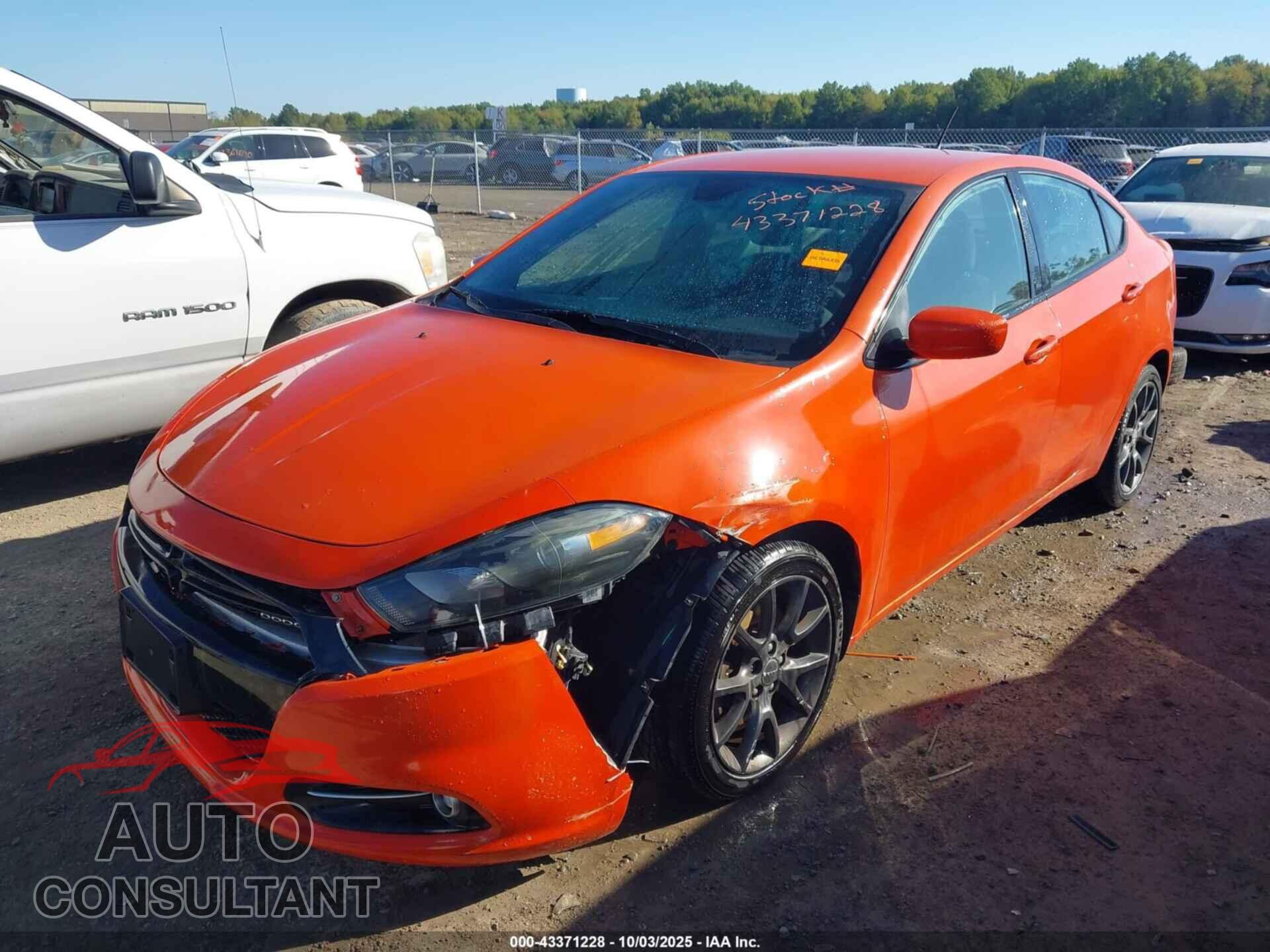 DODGE DART 2015 - 1C3CDFBB7FD405166