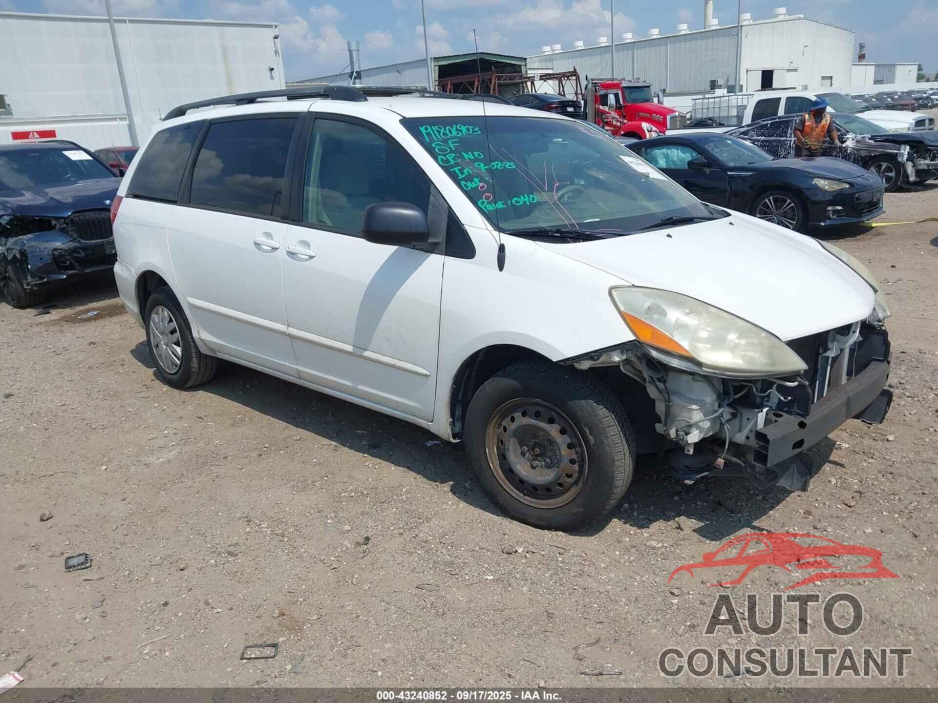 TOYOTA SIENNA 2009 - 5TDZK23C79S232317