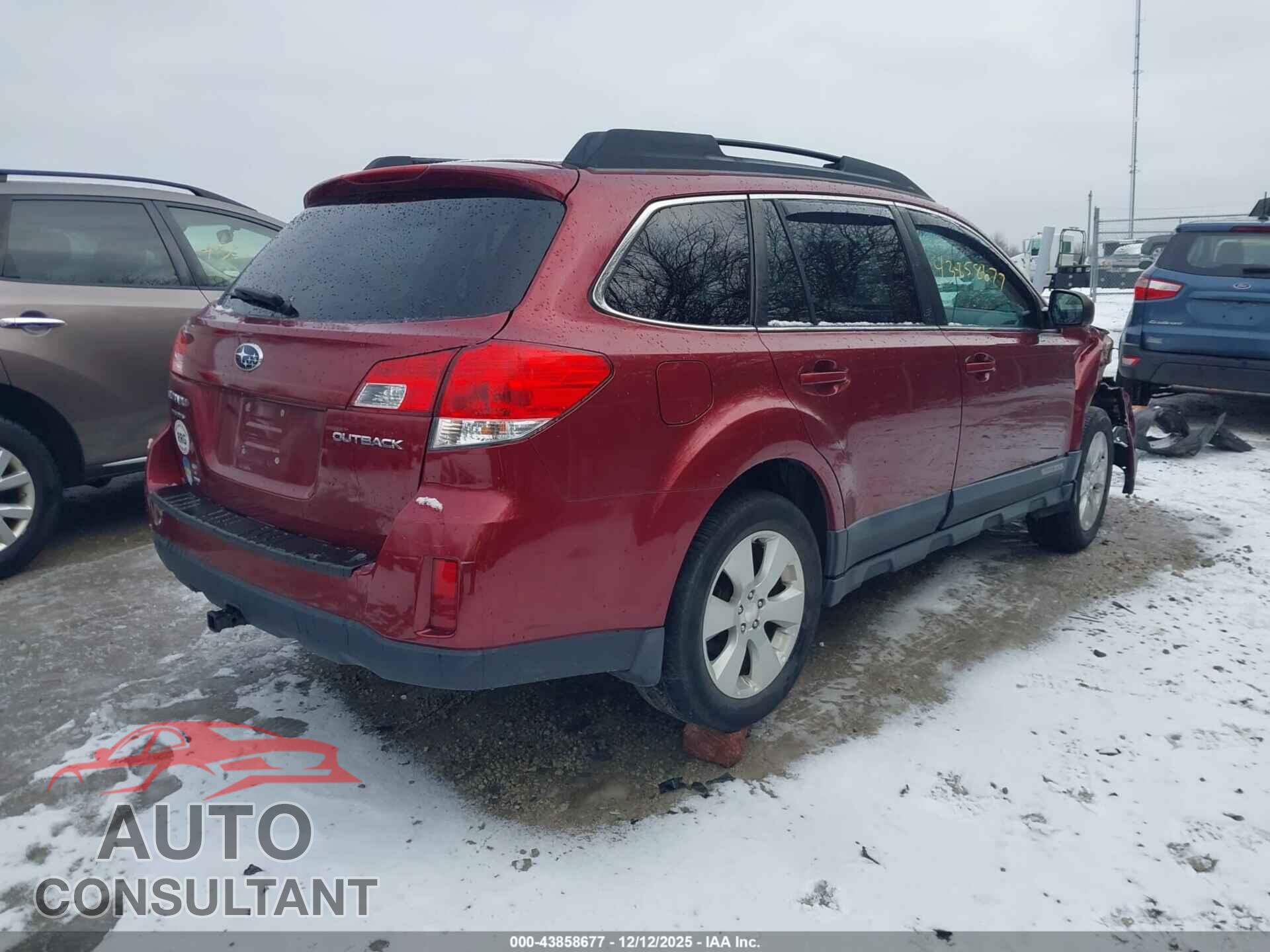 SUBARU OUTBACK 2012 - 4S4BRCCC9C3291148