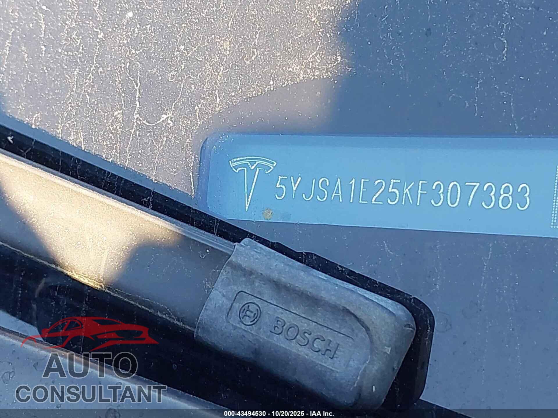 TESLA MODEL S 2019 - 5YJSA1E25KF307383