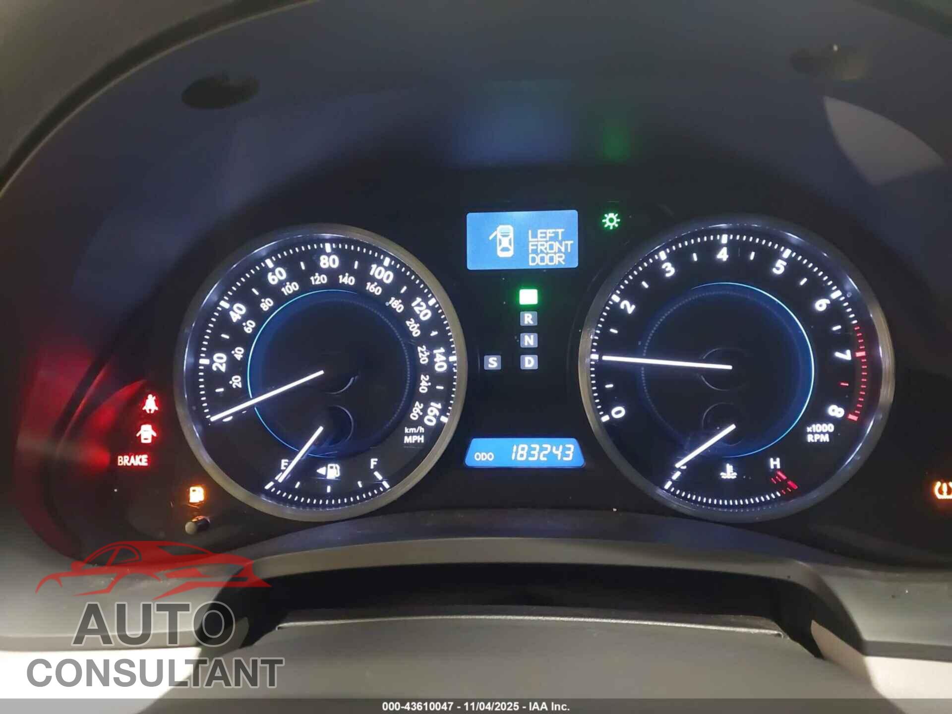 LEXUS IS 250 2012 - JTHCF5C2XC5055213