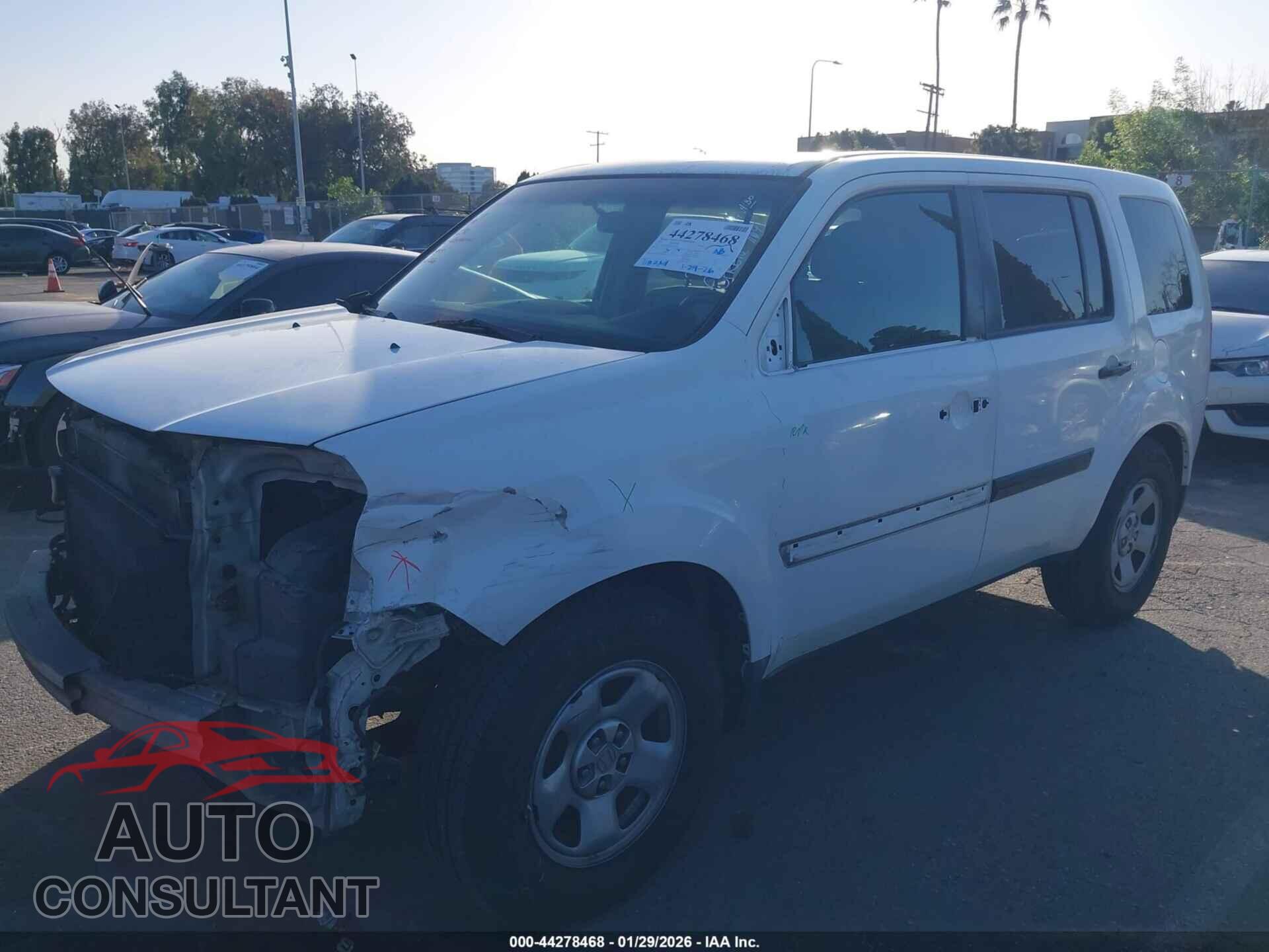 HONDA PILOT 2012 - 5FNYF3H21CB035094