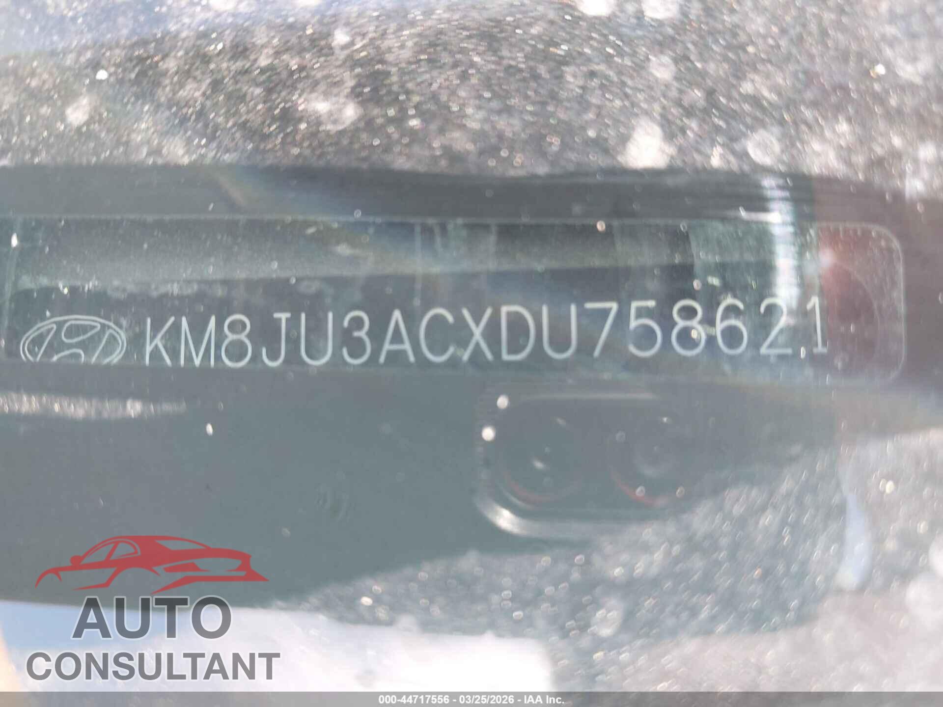 HYUNDAI TUCSON 2013 - KM8JU3ACXDU758621