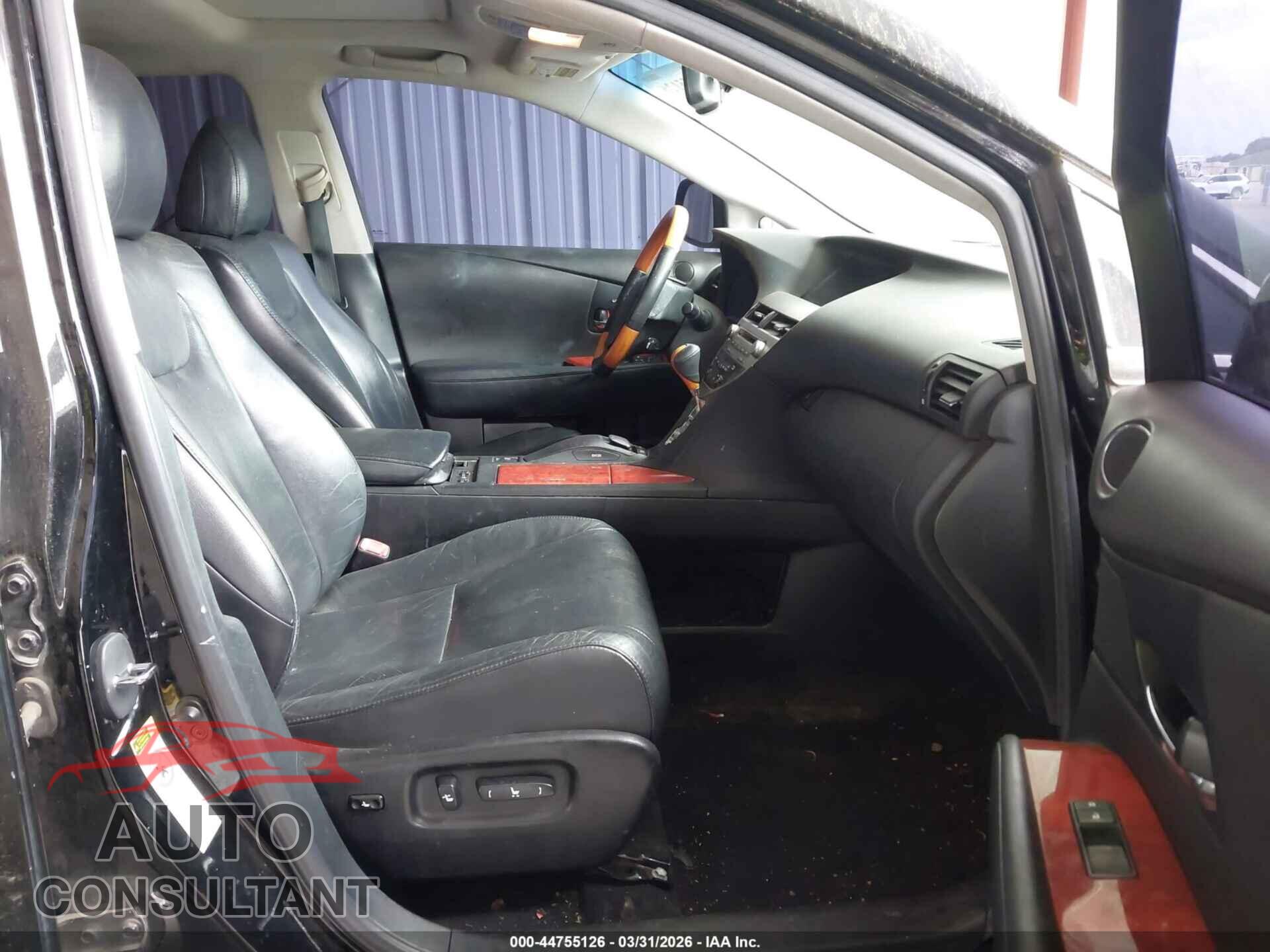 LEXUS RX 350 2010 - 2T2ZK1BA6AC031723