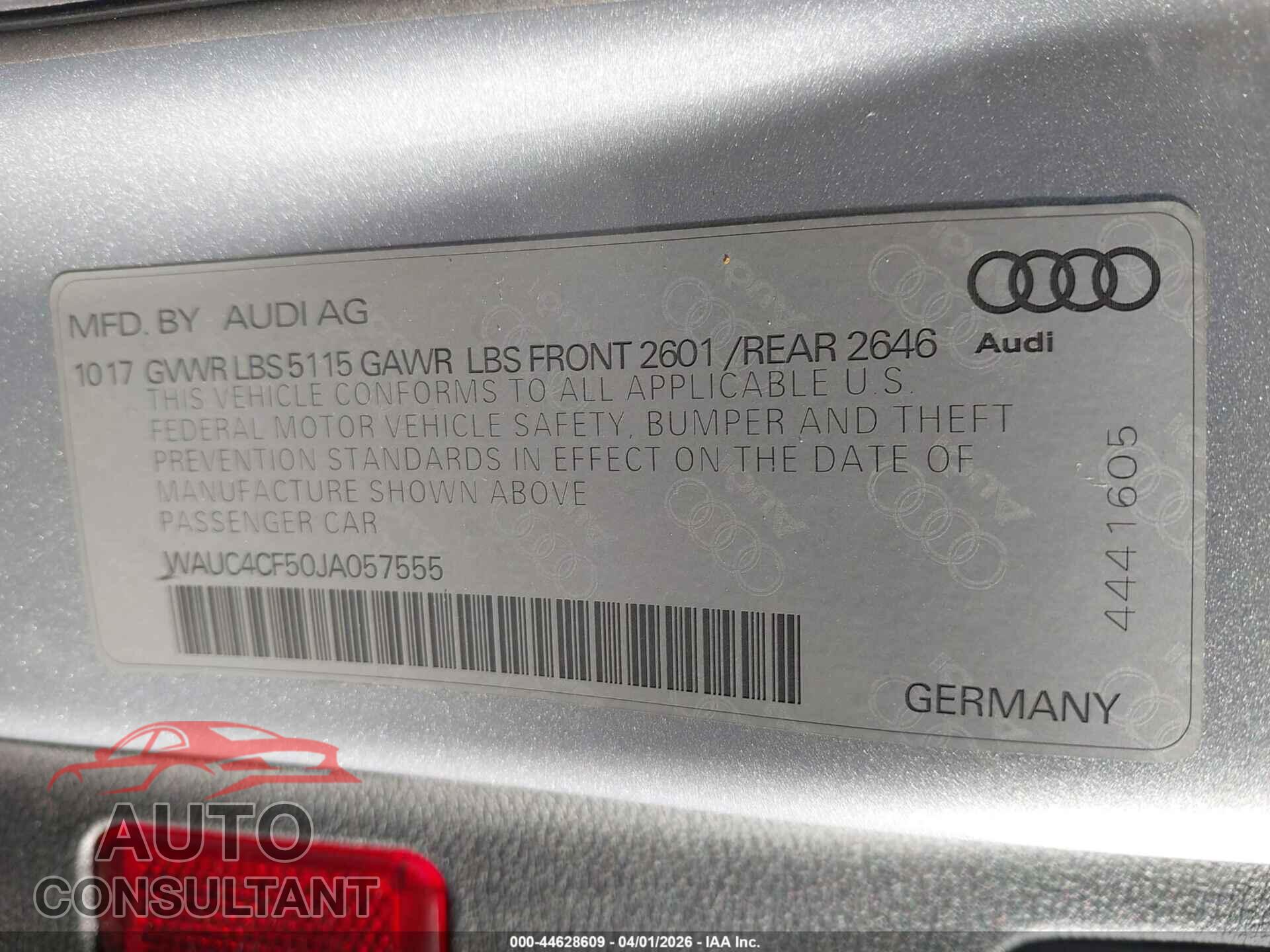 AUDI S5 2018 - WAUC4CF50JA057555