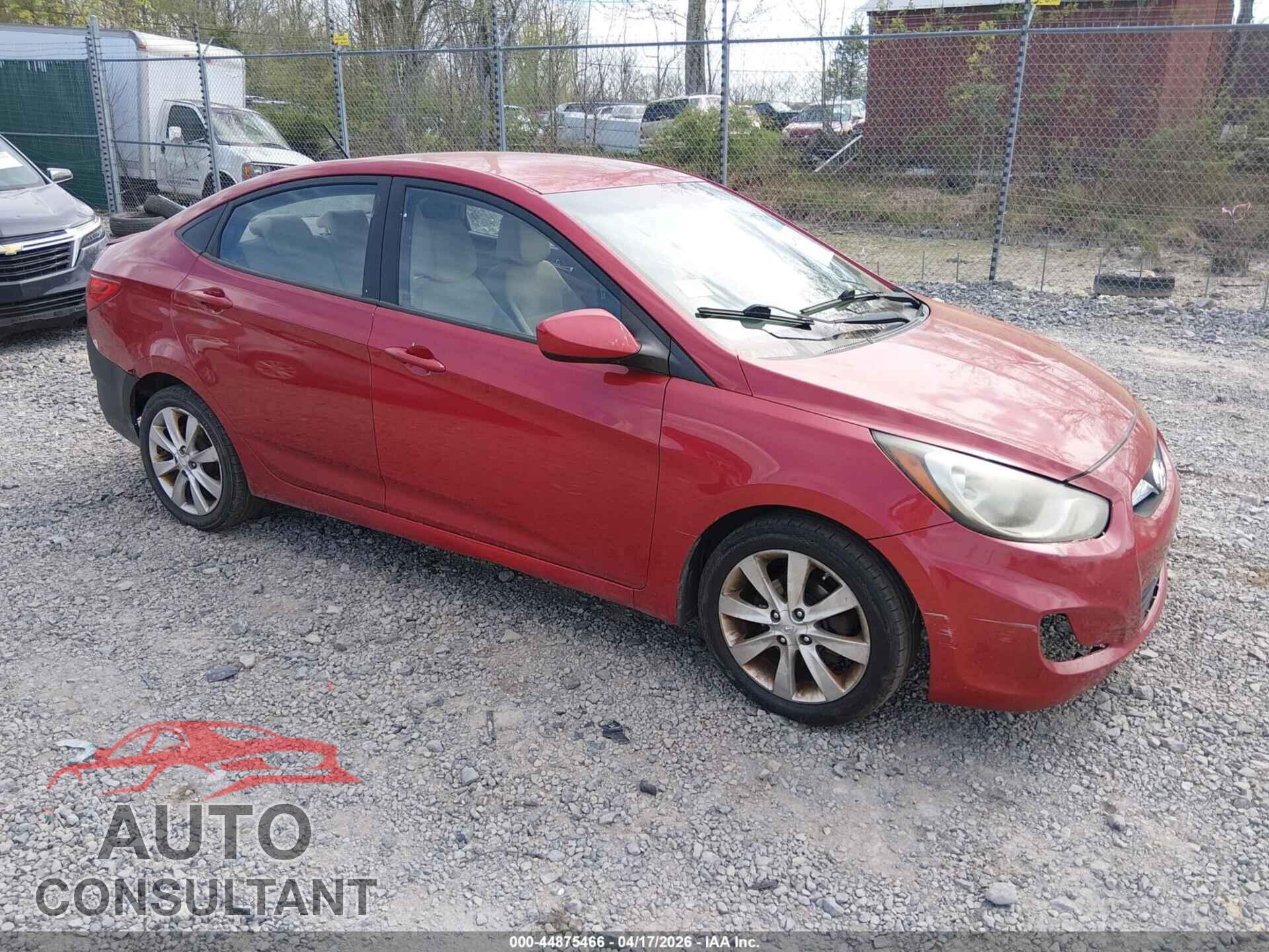 HYUNDAI ACCENT 2012 - KMHCU4AE1CU110860