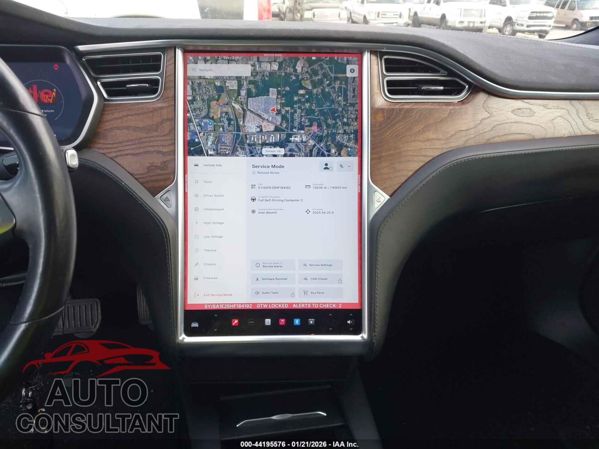 TESLA MODEL S 2017 - 5YJSA1E25HF184192