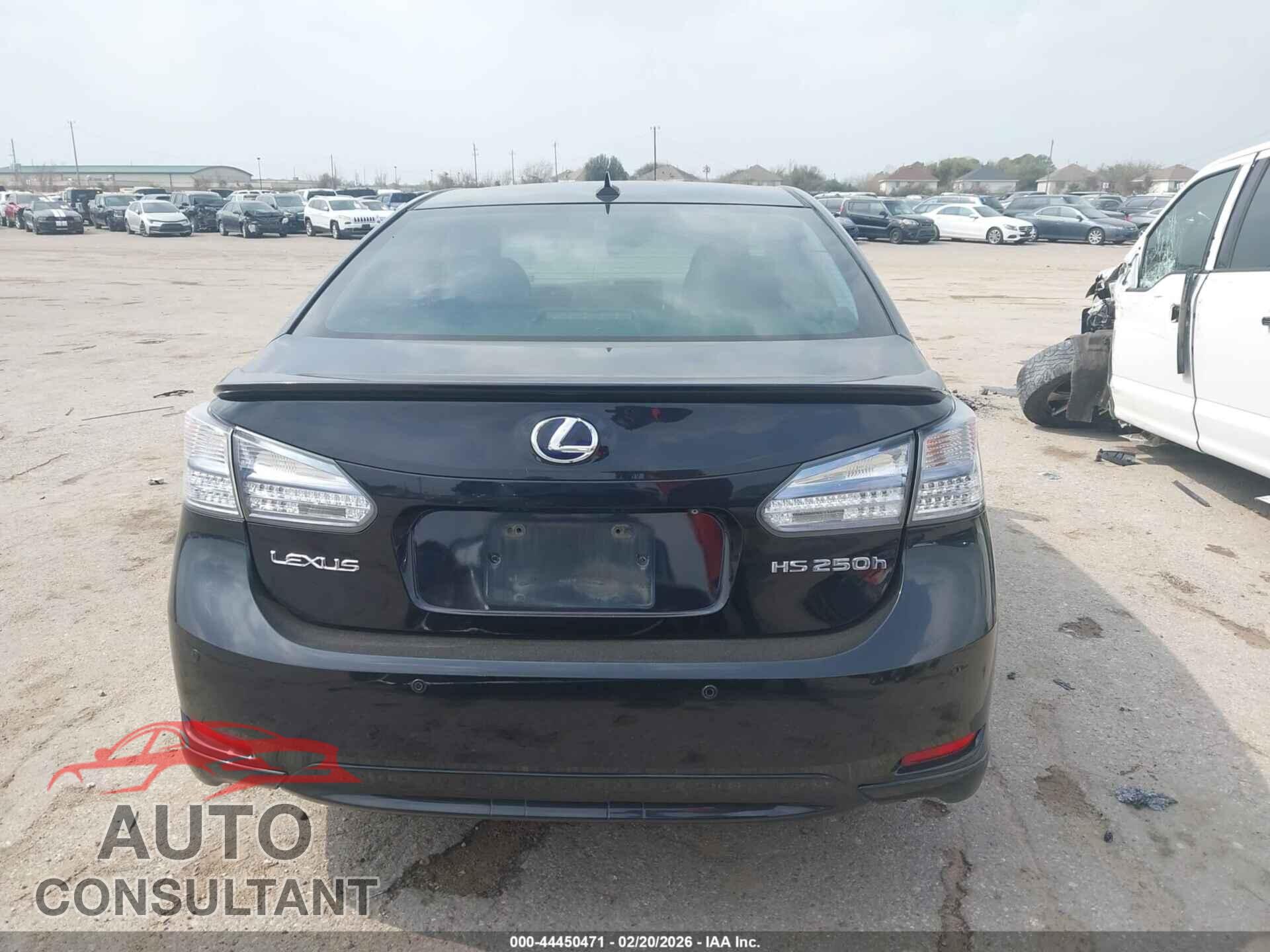 LEXUS HS 250H 2010 - JTHBB1BA2A2009611