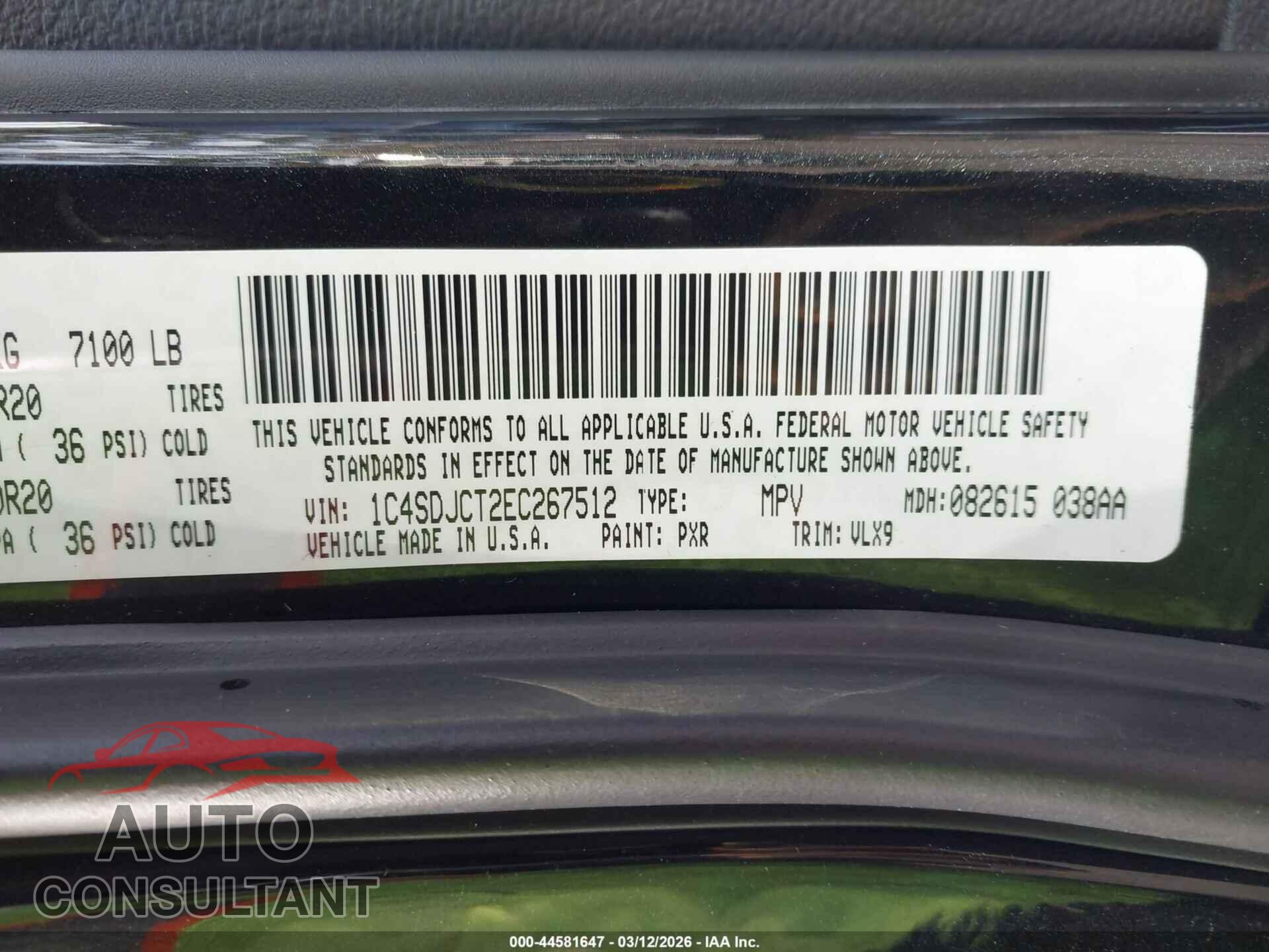 DODGE DURANGO 2014 - 1C4SDJCT2EC267512